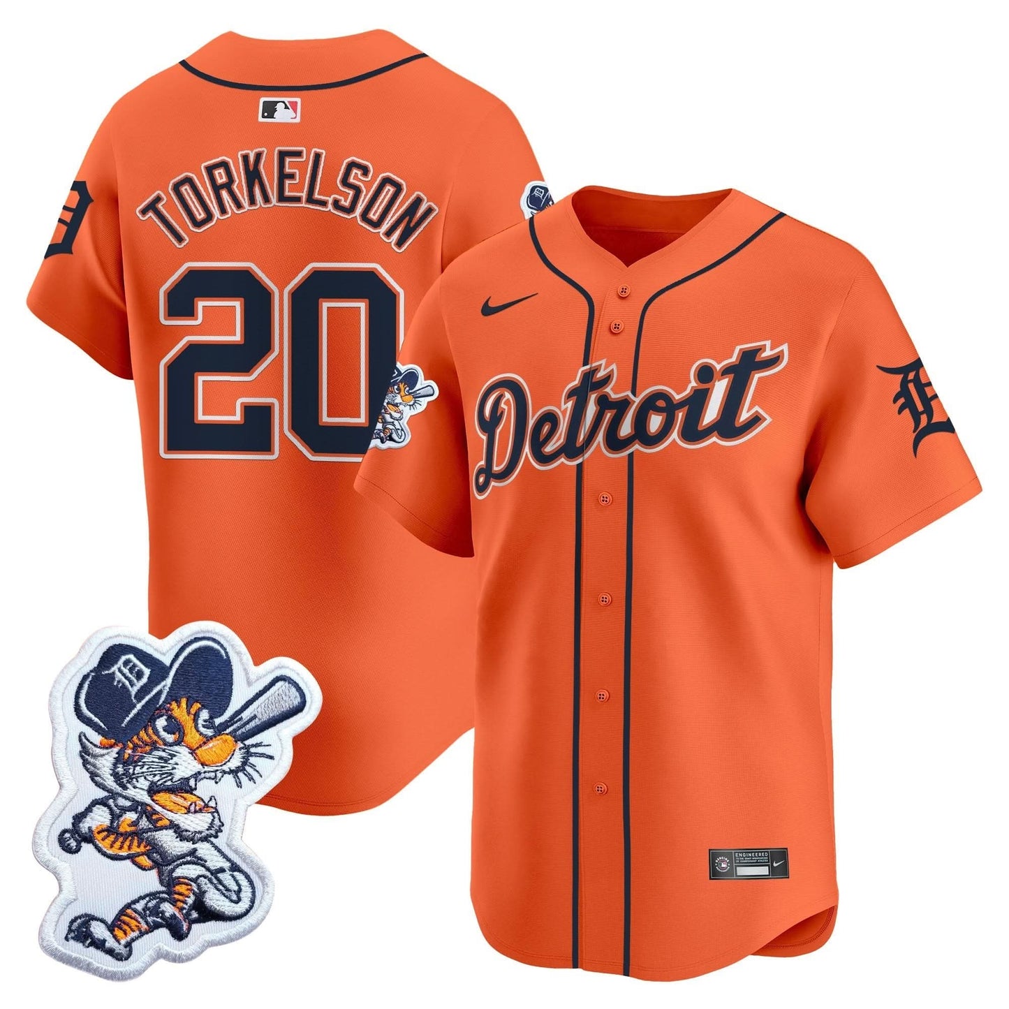 Men's Detroit Tigers Paws Patch Vapor Premier Limited Jersey - All Stitched