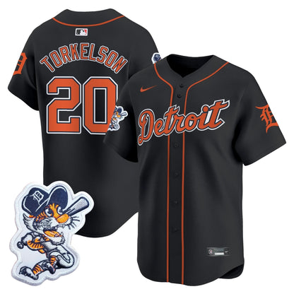 Men's Detroit Tigers Paws Patch Vapor Premier Limited Jersey - All Stitched