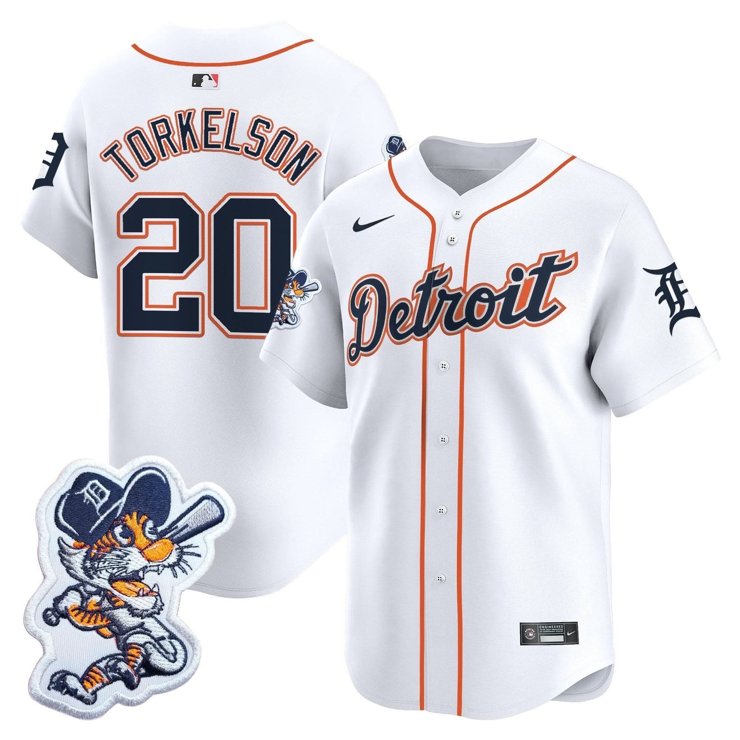 Men's Detroit Tigers Paws Patch Vapor Premier Limited Jersey - All Stitched
