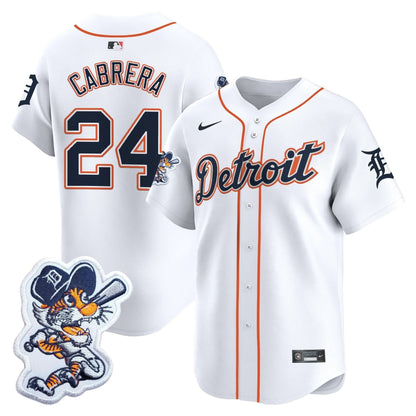 Men's Detroit Tigers Paws Patch Vapor Premier Limited Jersey - All Stitched