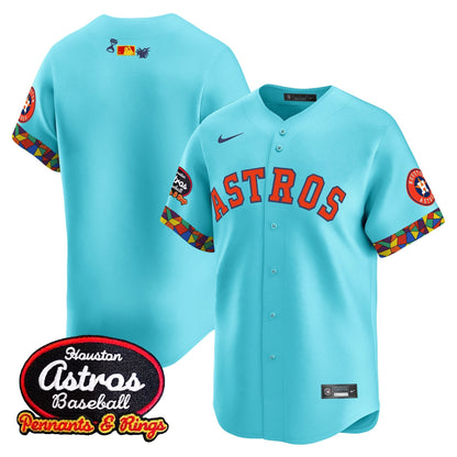 Men's Houston Astros x El Tiempo Cantina Vapor Premier Limited Jersey - All Stitched