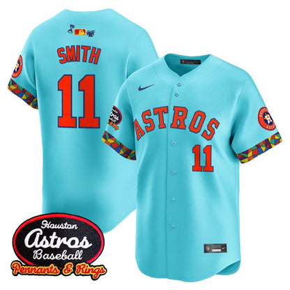 Men's Houston Astros x El Tiempo Cantina Vapor Premier Limited Jersey - All Stitched