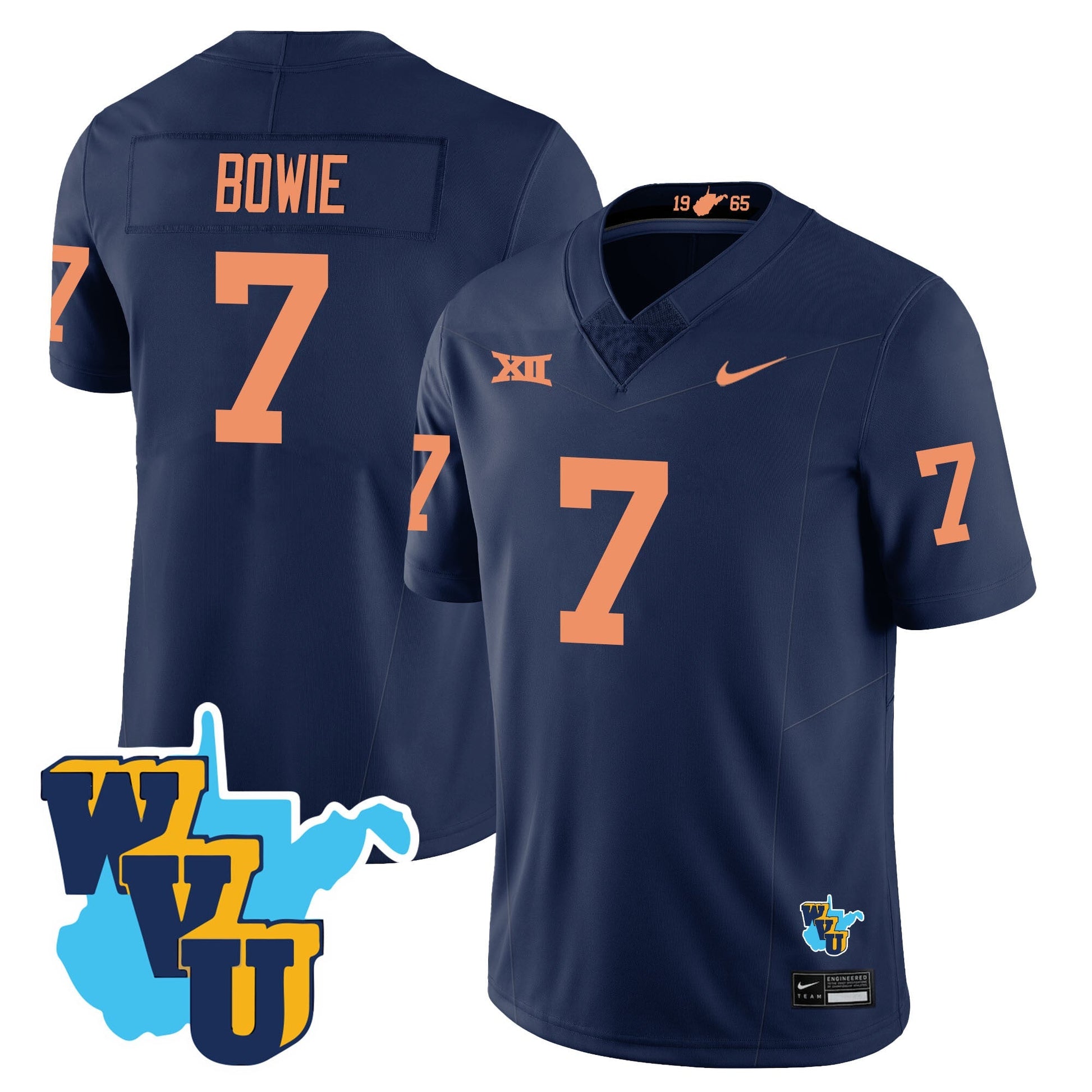 Men's West Virginia Mountaineers 1965-2025 Throwback Jersey - All Stitched