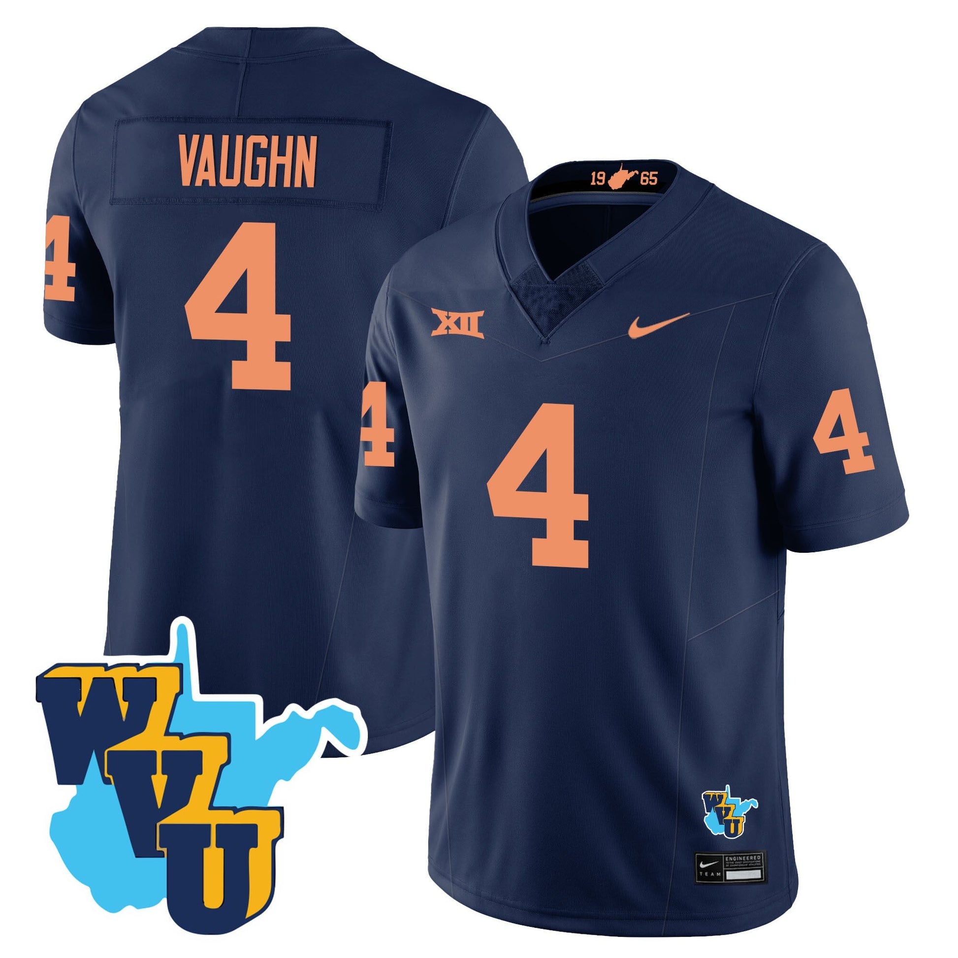 Men's West Virginia Mountaineers 1965-2025 Throwback Jersey - All Stitched