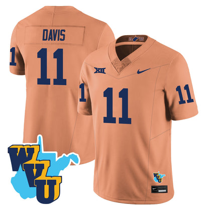 Men's West Virginia Mountaineers 1965-2025 Throwback Jersey - All Stitched