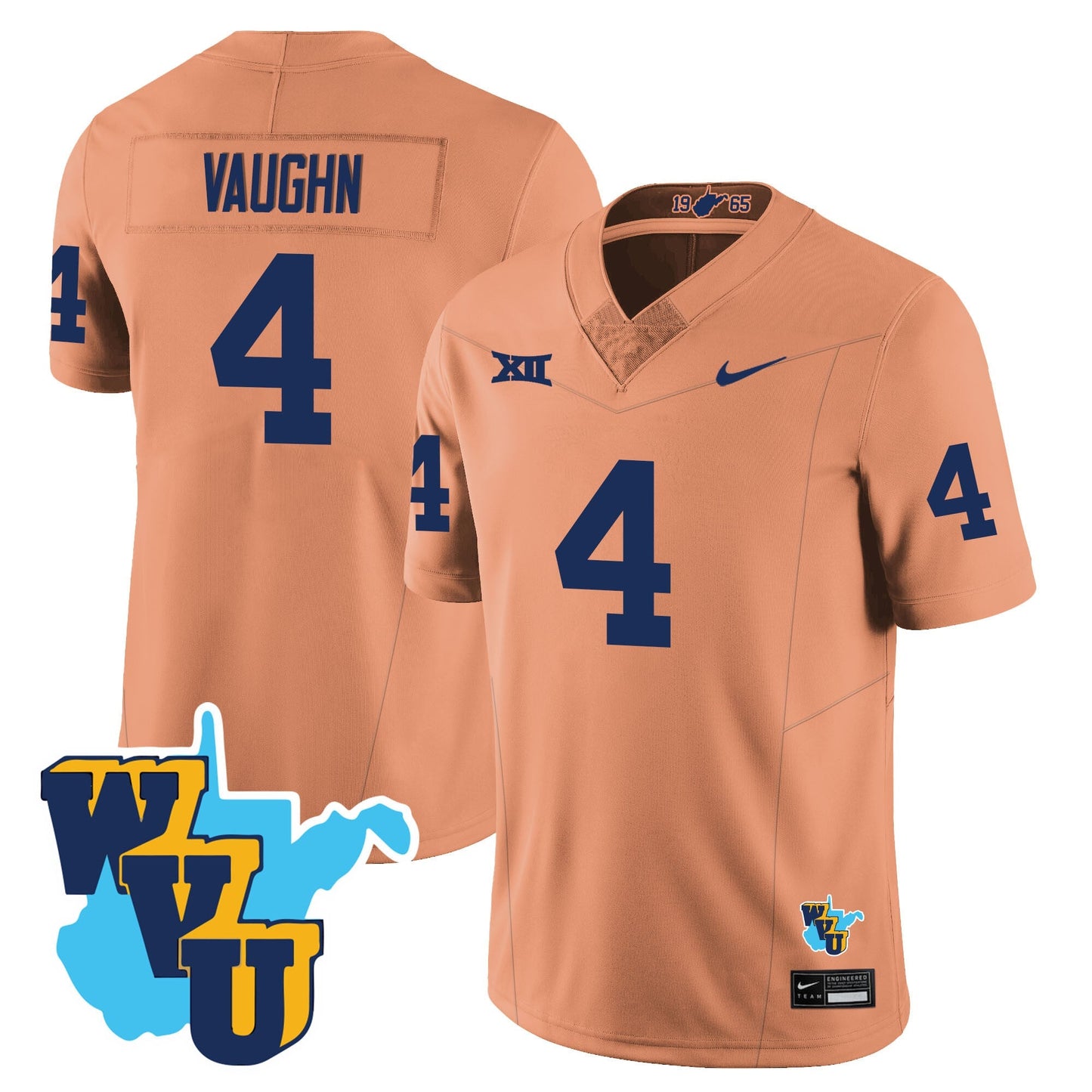 Men's West Virginia Mountaineers 1965-2025 Throwback Jersey - All Stitched