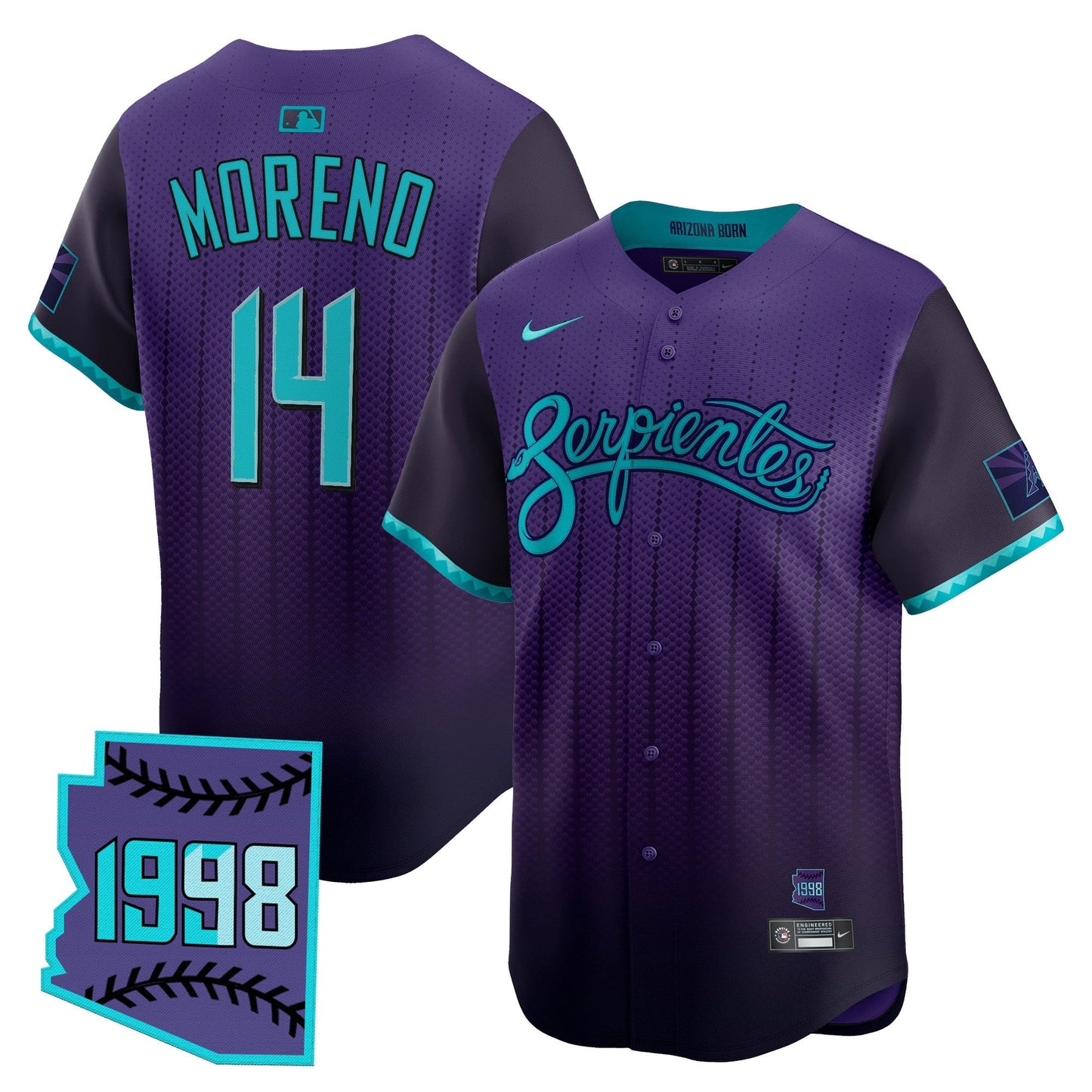 Men's Arizona Diamondbacks 2025 City Connect Vapor Premier Limited Jersey V2 - Stitched