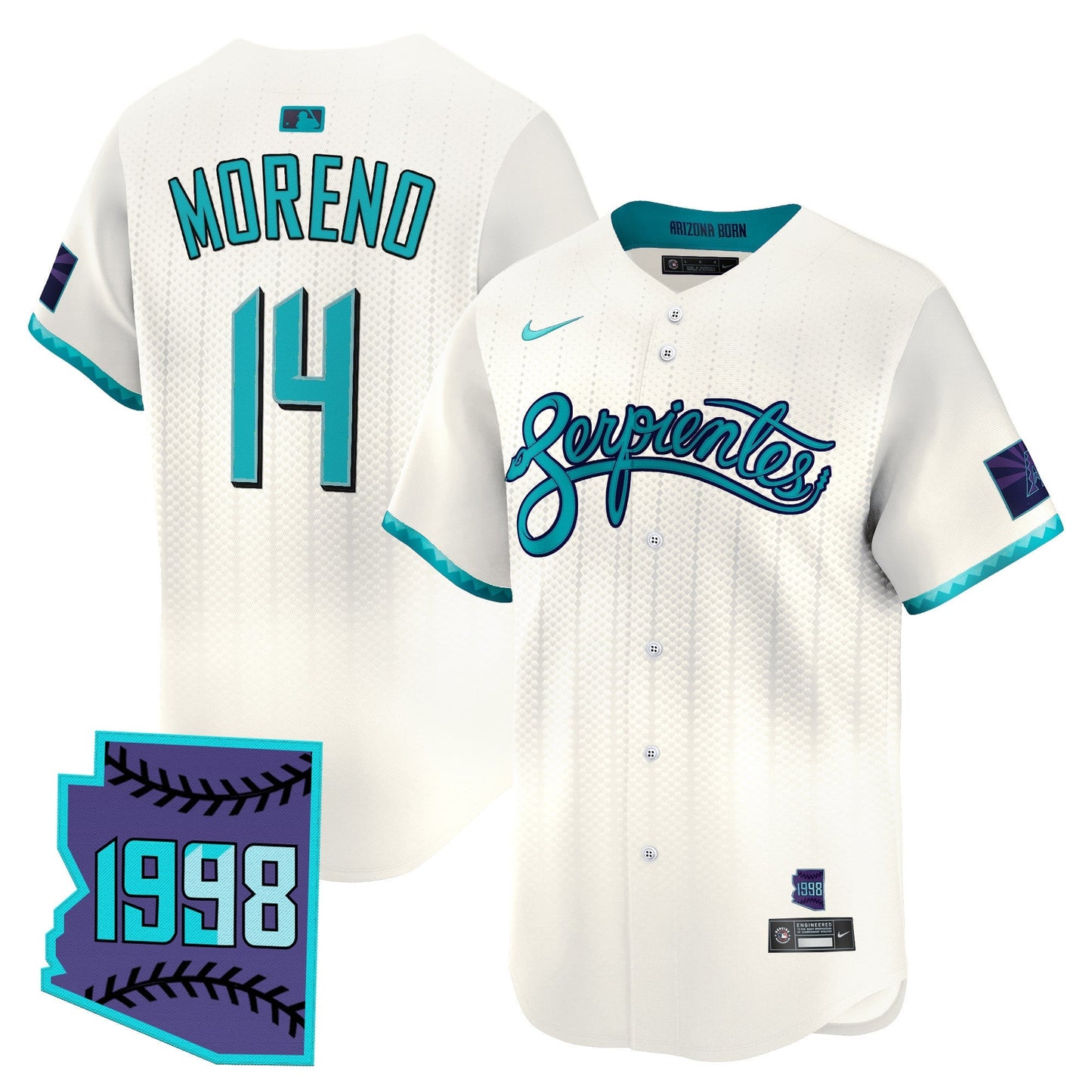 Men's Arizona Diamondbacks 2025 City Connect Vapor Premier Limited Jersey V2 - Stitched