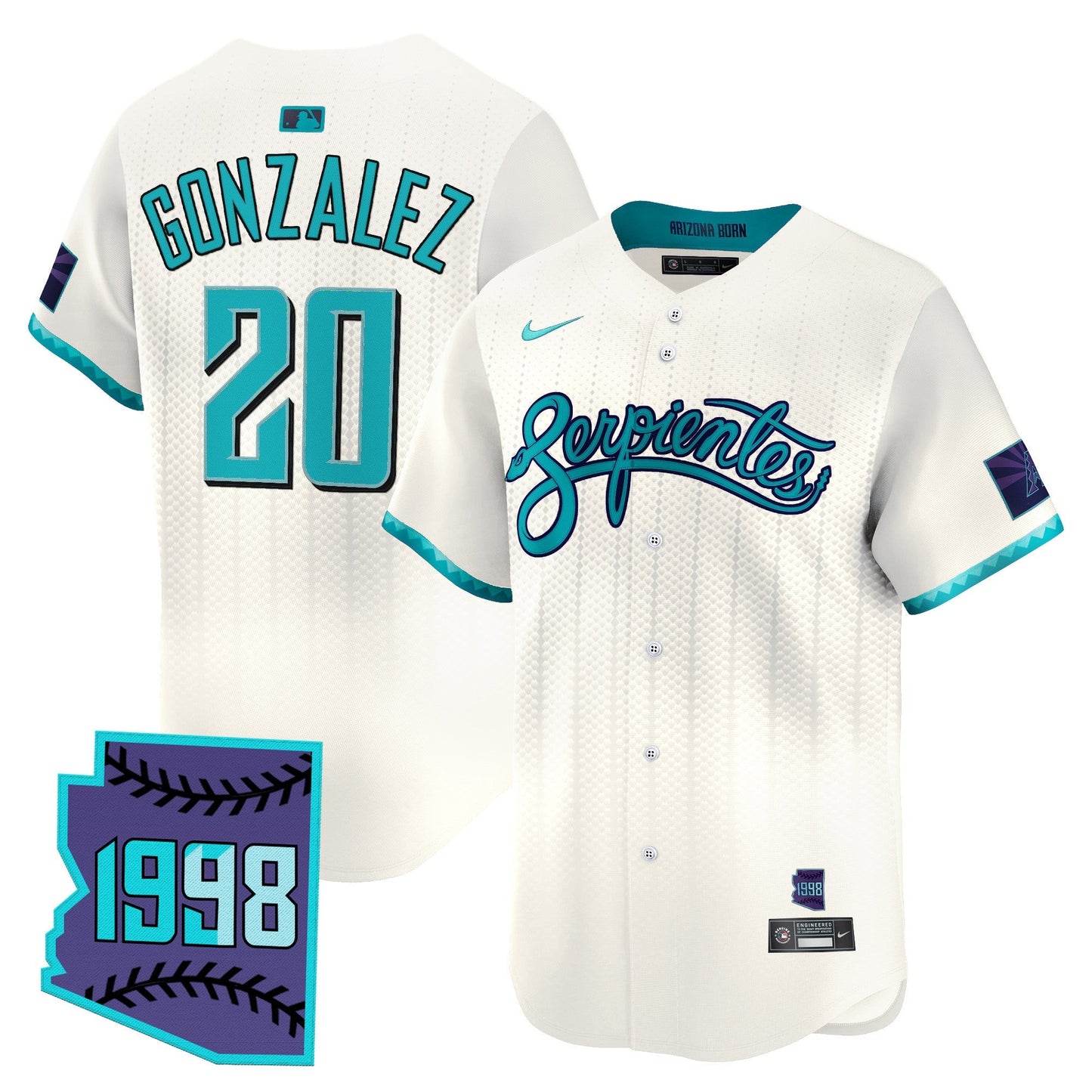Men's Arizona Diamondbacks 2025 City Connect Vapor Premier Limited Jersey V2 - Stitched