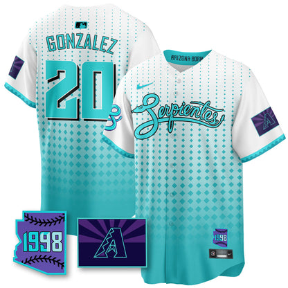 Men's Arizona Diamondbacks Purple for Second “Serpientes” City Connect Jersey - All Stitched