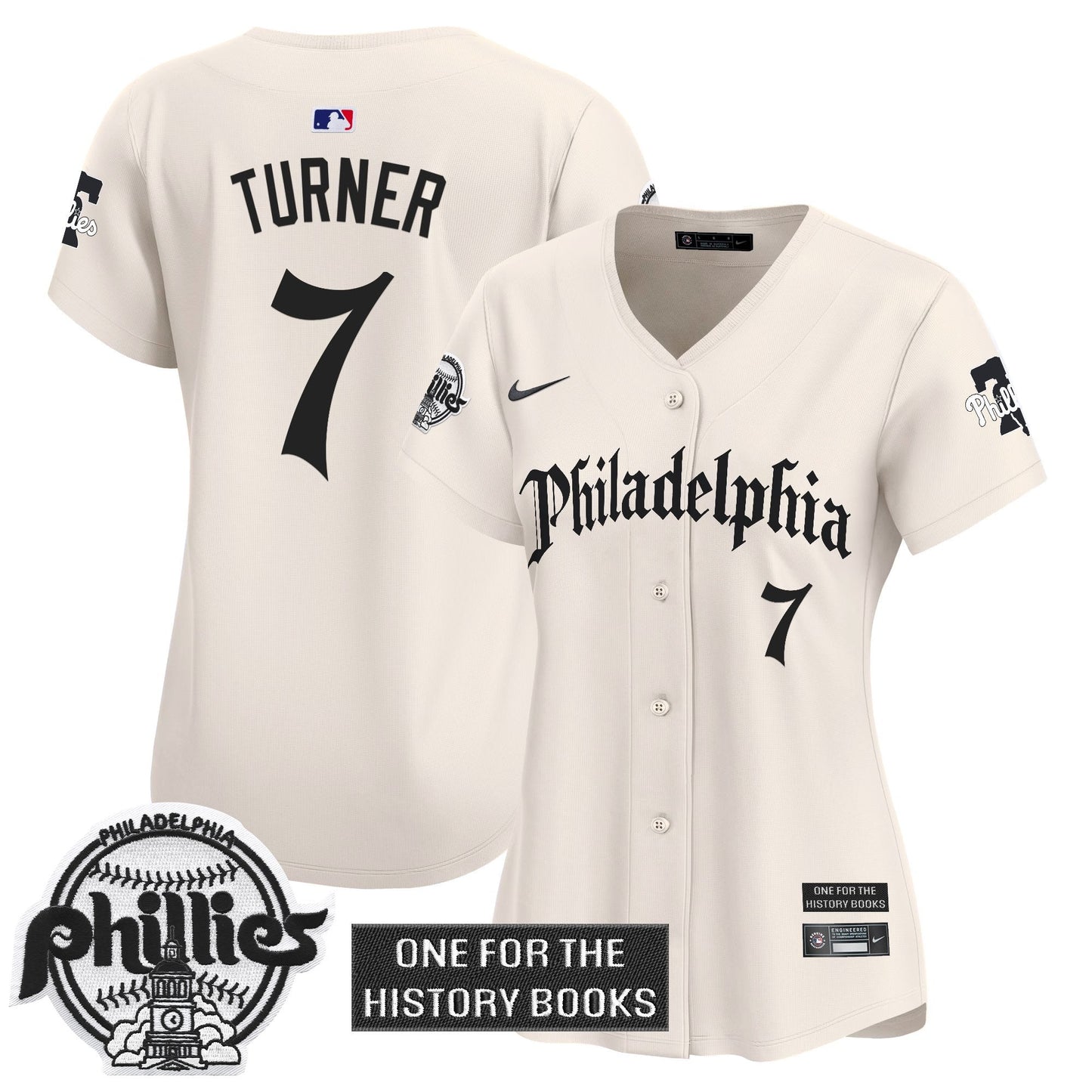 Women's Phillies 'Retro Newspaper Edition' Vapor Premier Limited Jersey - All Stitched