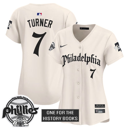 Women's Phillies 'Retro Newspaper Edition' Vapor Premier Limited Jersey - All Stitched