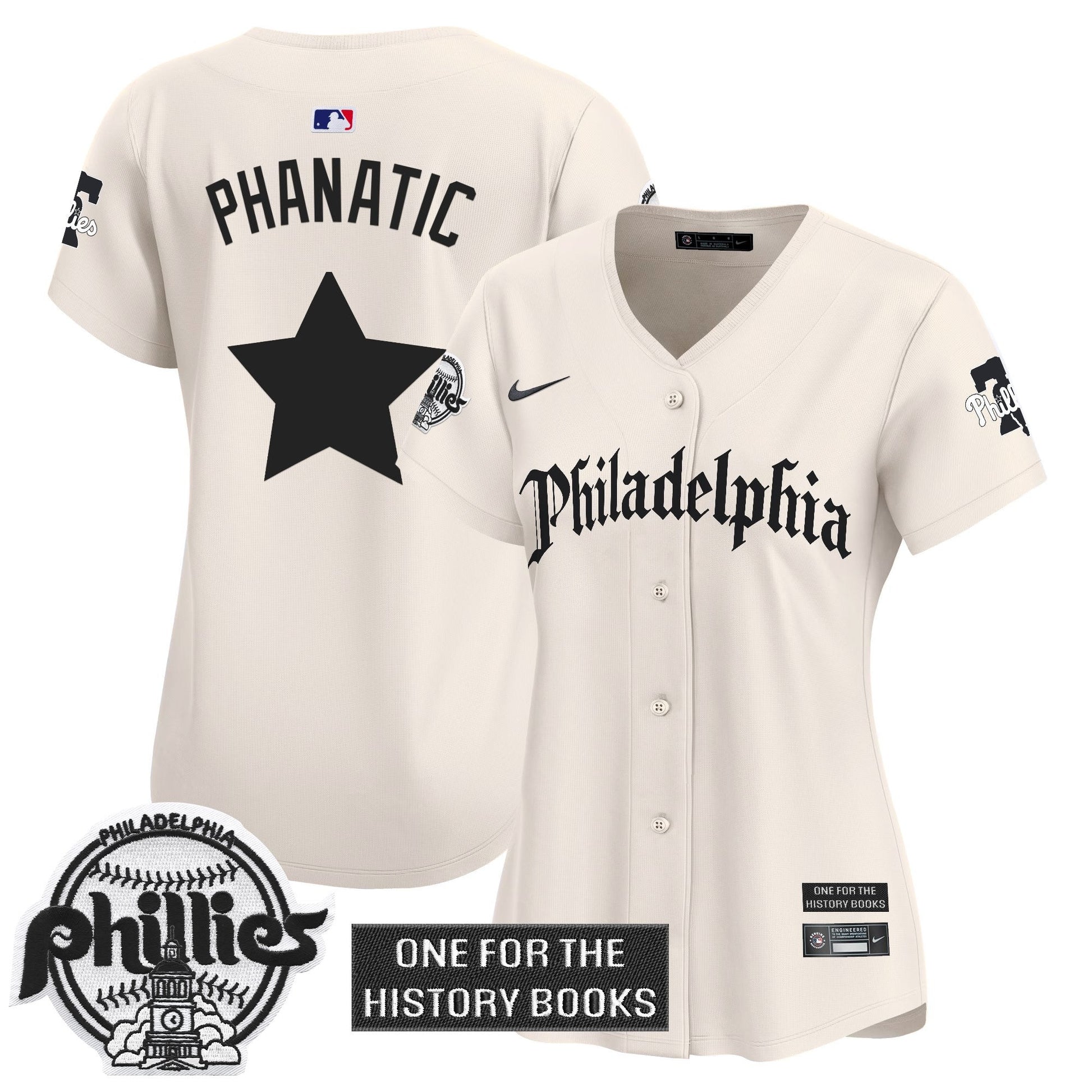 Women's Phillies 'Retro Newspaper Edition' Vapor Premier Limited Jersey - All Stitched