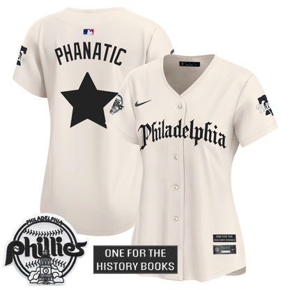 Women's Phillies 'Retro Newspaper Edition' Vapor Premier Limited Jersey - All Stitched