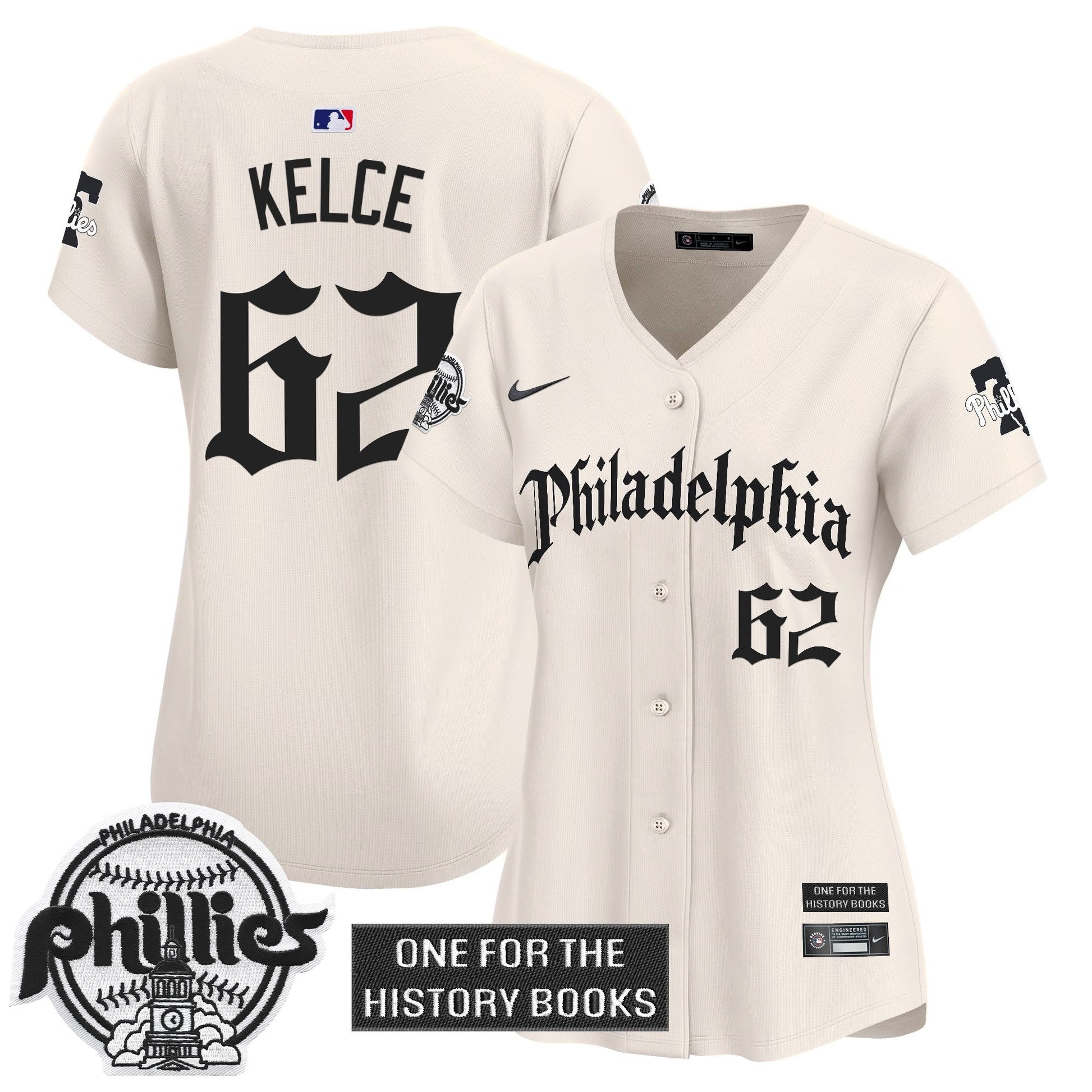 Women's Phillies 'Retro Newspaper Edition' Vapor Premier Limited Jersey - All Stitched