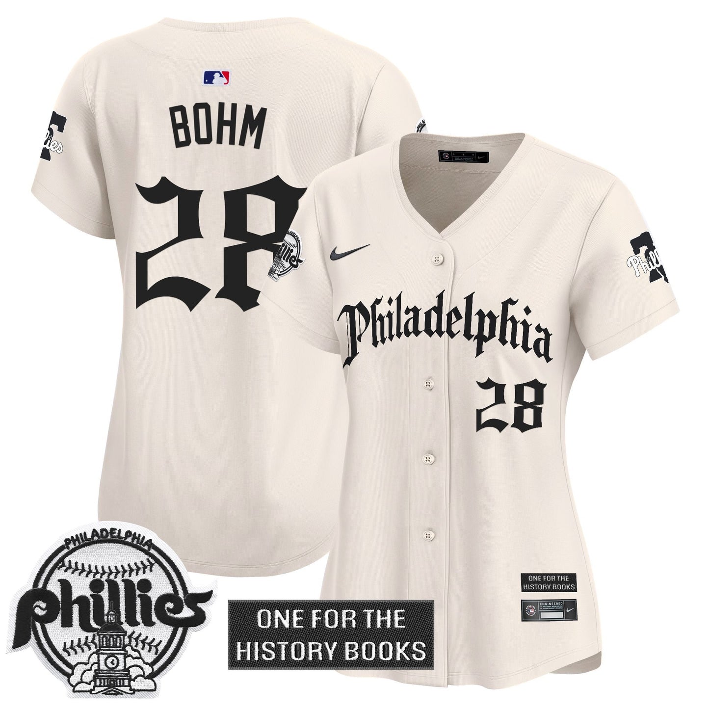 Women's Phillies 'Retro Newspaper Edition' Vapor Premier Limited Jersey - All Stitched