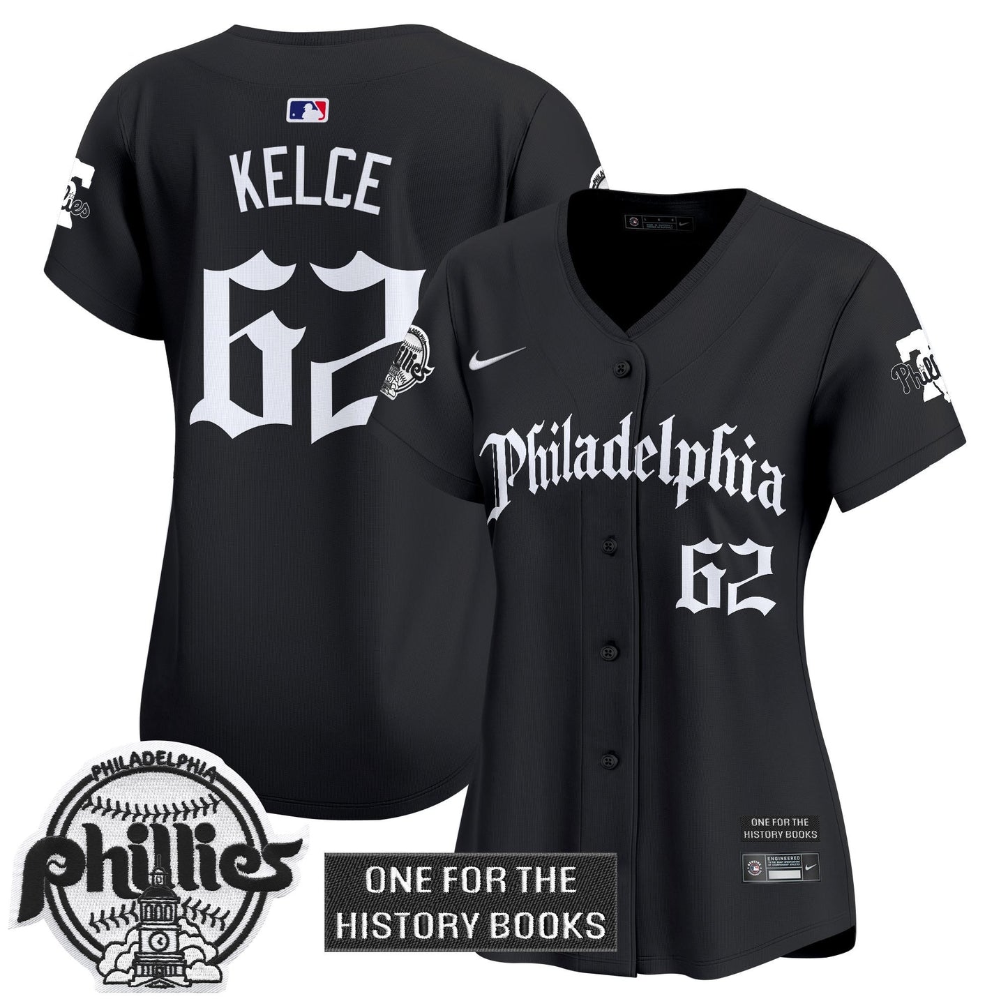 Women's Phillies 'Retro Newspaper Edition' Vapor Premier Limited Jersey - All Stitched