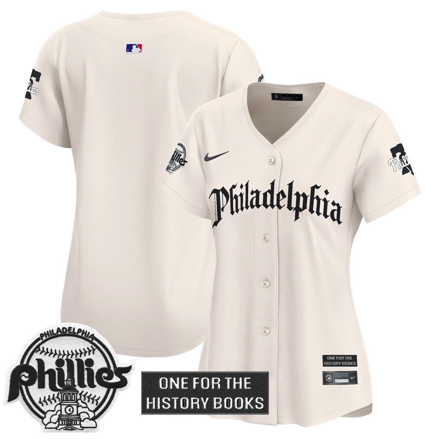 Women's Phillies 'Retro Newspaper Edition' Vapor Premier Limited Jersey - All Stitched