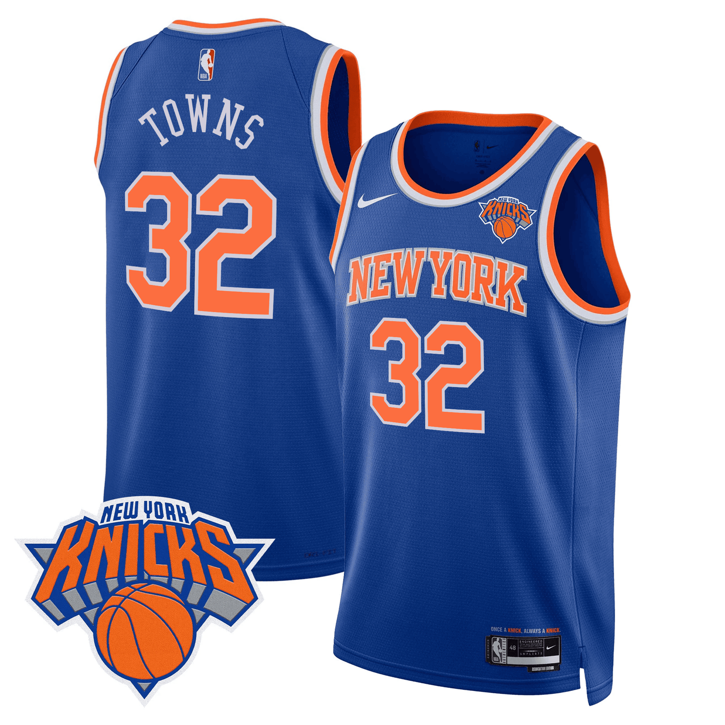Men's New York Knicks Swingman Jersey V2 - All Stitched