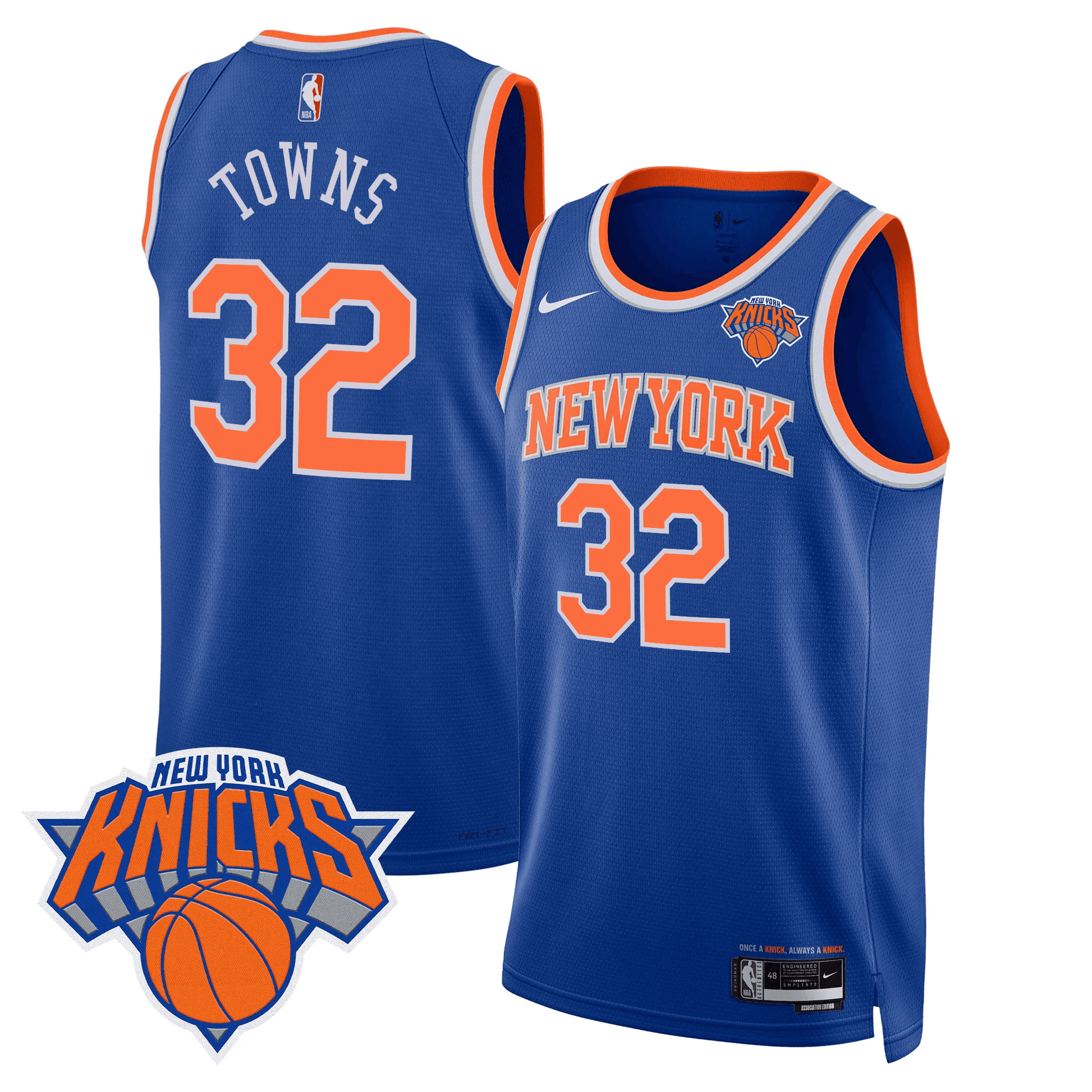 Men's New York Knicks Swingman Jersey V2 - All Stitched