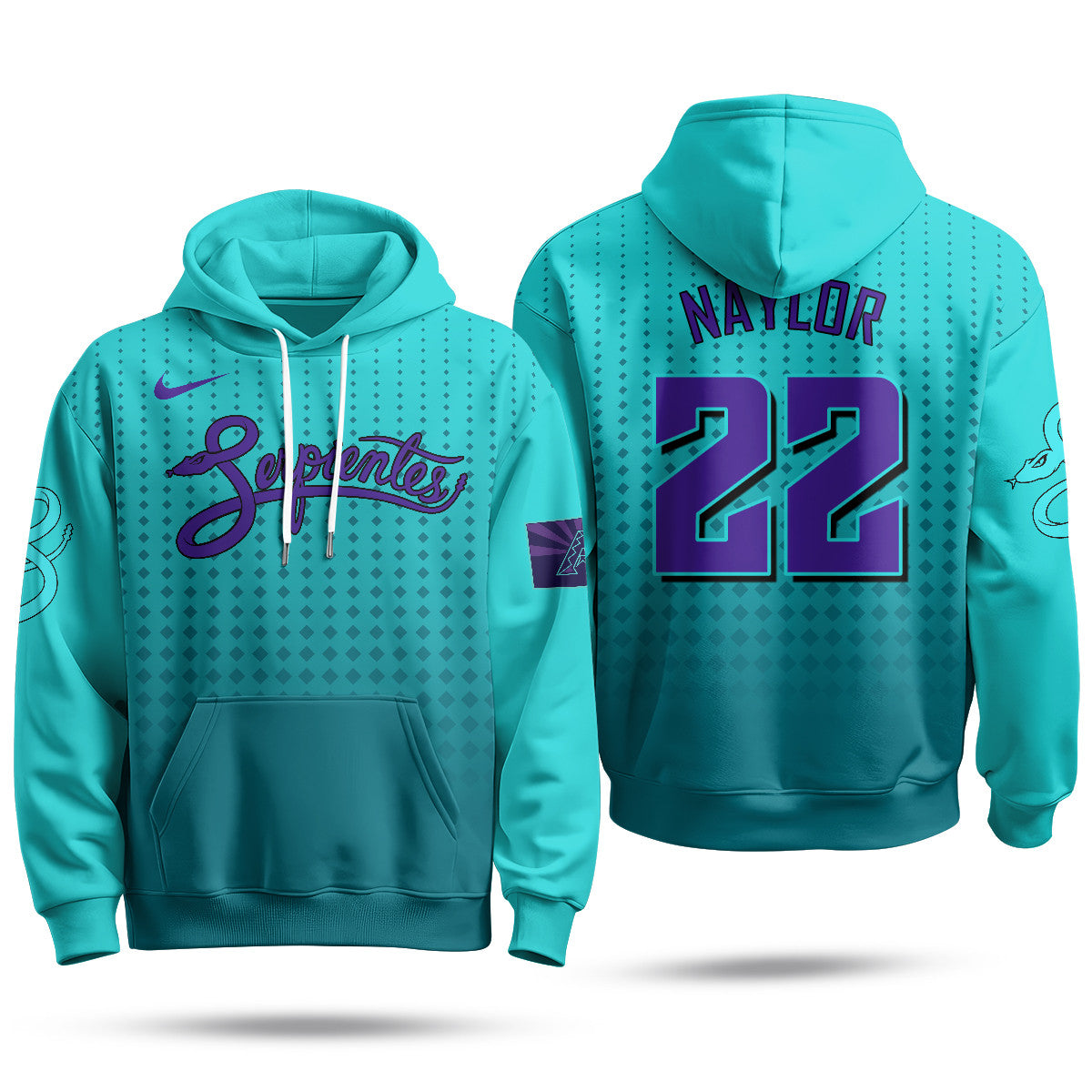 Arizona Diamondbacks Purple for Second “Serpientes” City Connect Hoodie - All Stitched