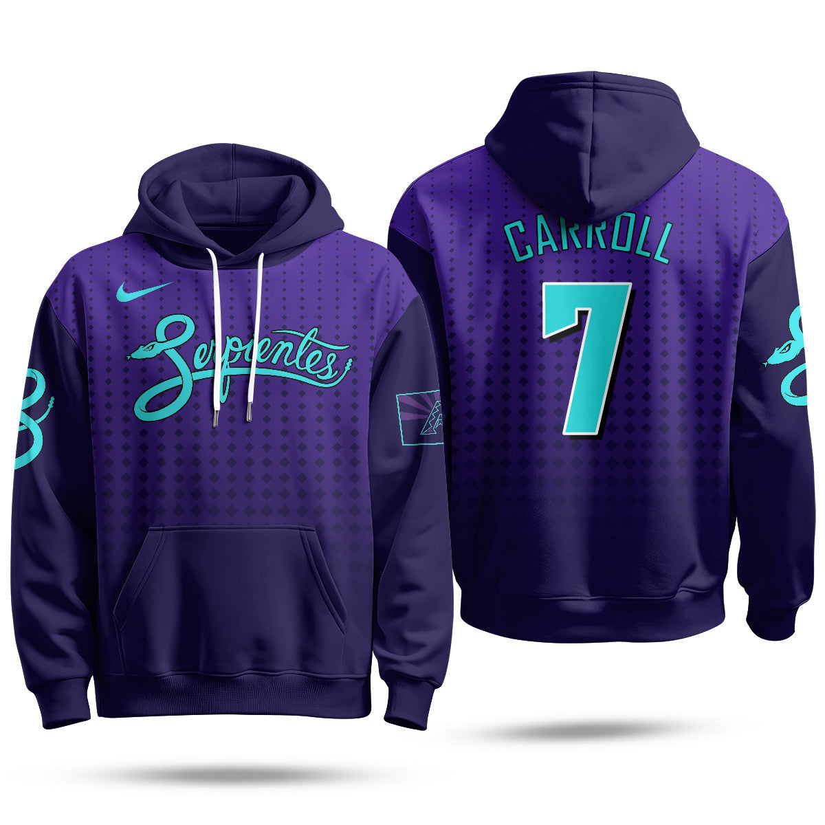 Arizona Diamondbacks Purple for Second “Serpientes” City Connect Hoodie - All Stitched