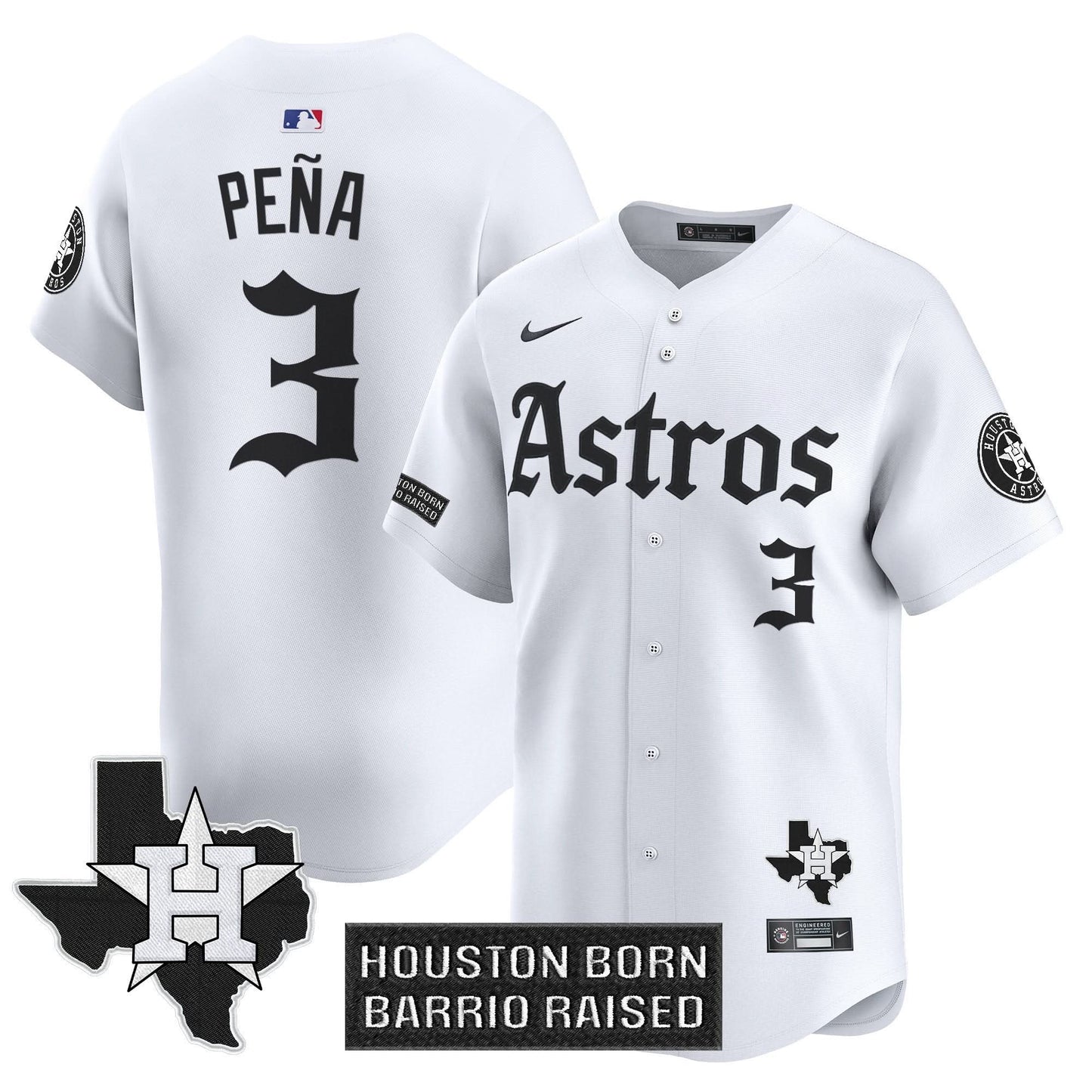 Men's Houston Astros 'Gothic Edition' Vapor Premier Limited Jersey - All Stitched