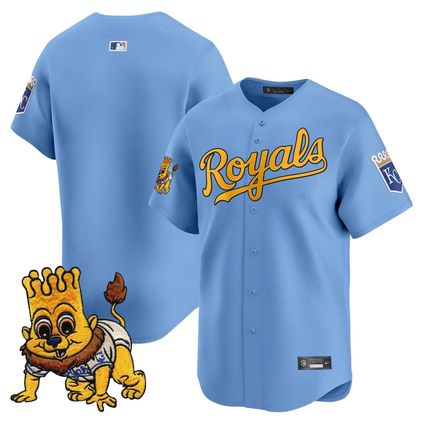Men's Kansas City Royals Sluggerrr Patch Vapor Premier Limited Jersey - All Stitched