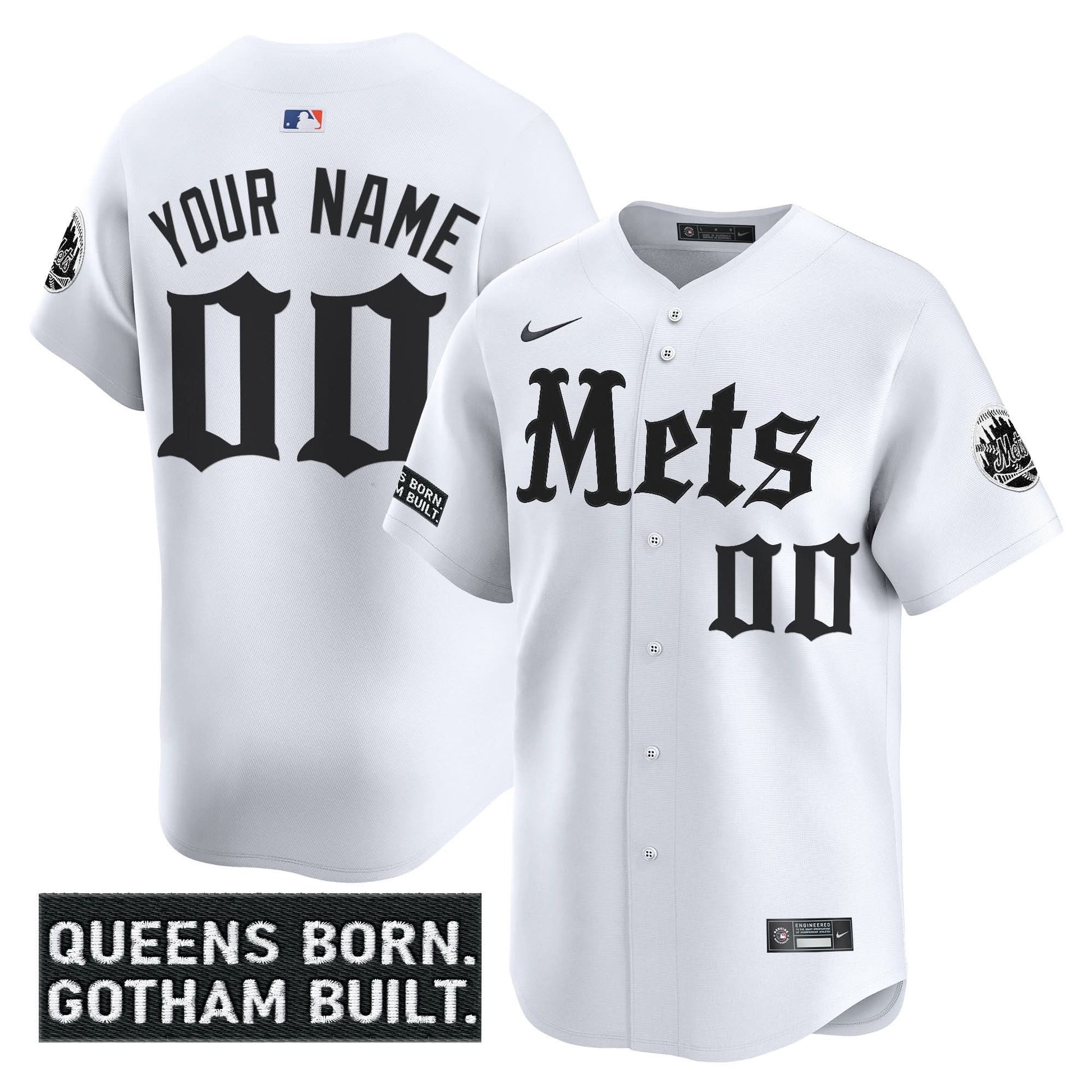 New York Mets 'Gotham Gothic Edition' Vapor Premier Limited Custom Jersey - All Stitched