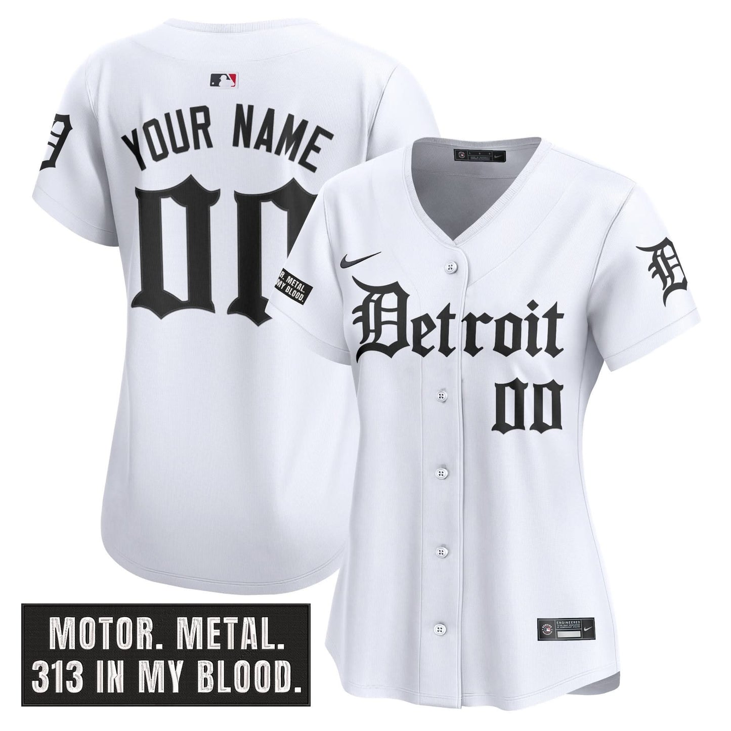 Detroit Tigers 'Motor Gothic Edition' Vapor Premier Limited Custom Jersey - All Stitched