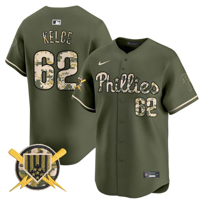 Philadelphia Phillies Armed Forces Day Vapor Premier Limited Jersey - All Stitched V2