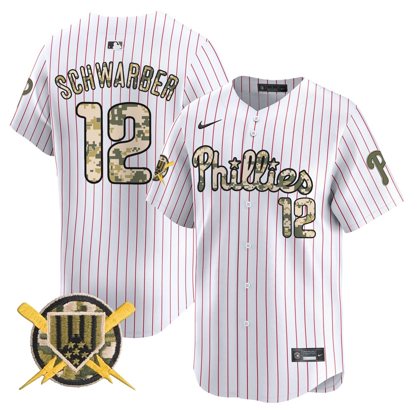 Philadelphia Phillies Armed Forces Day Vapor Premier Limited Jersey - All Stitched V2