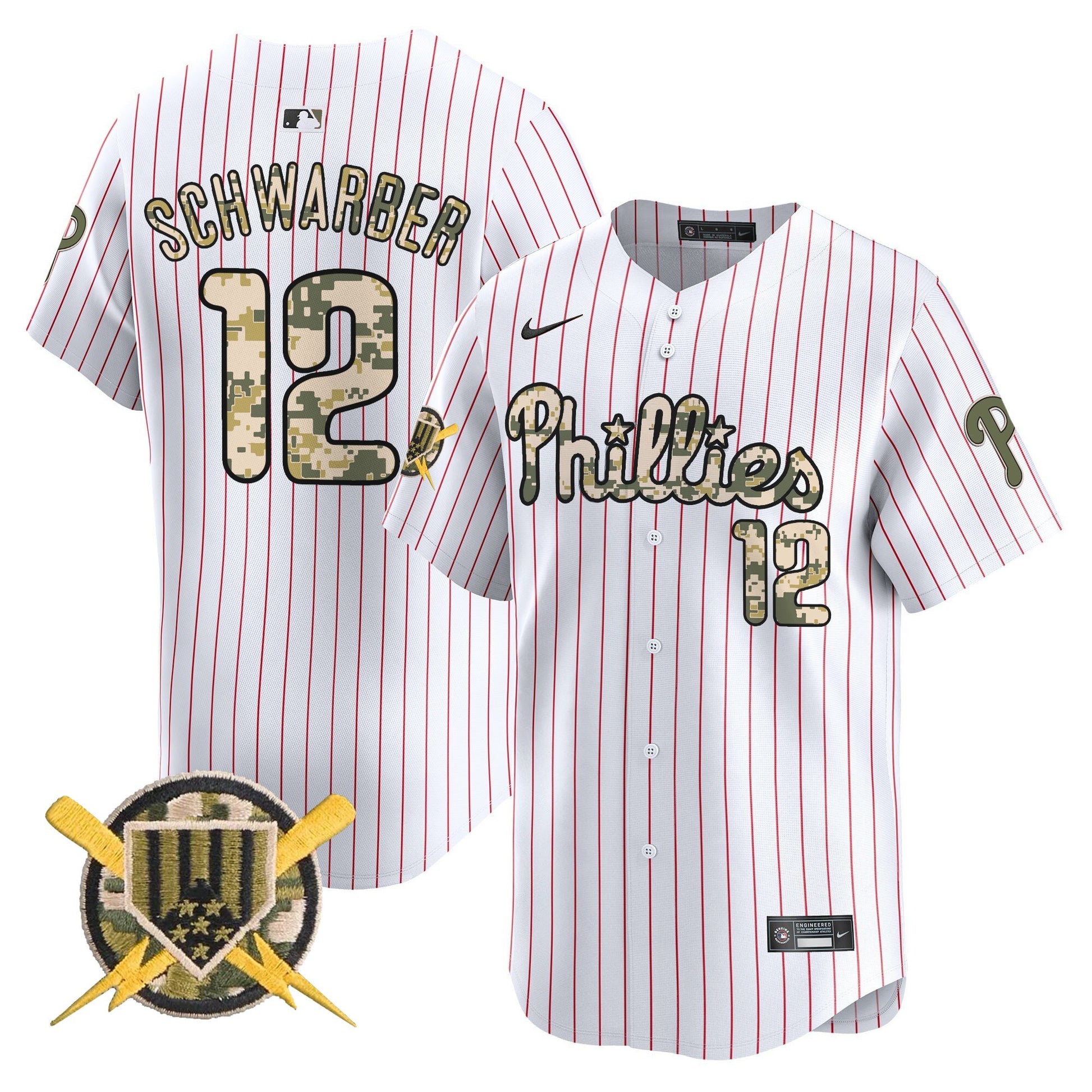 Philadelphia Phillies Armed Forces Day Vapor Premier Limited Jersey - All Stitched V2
