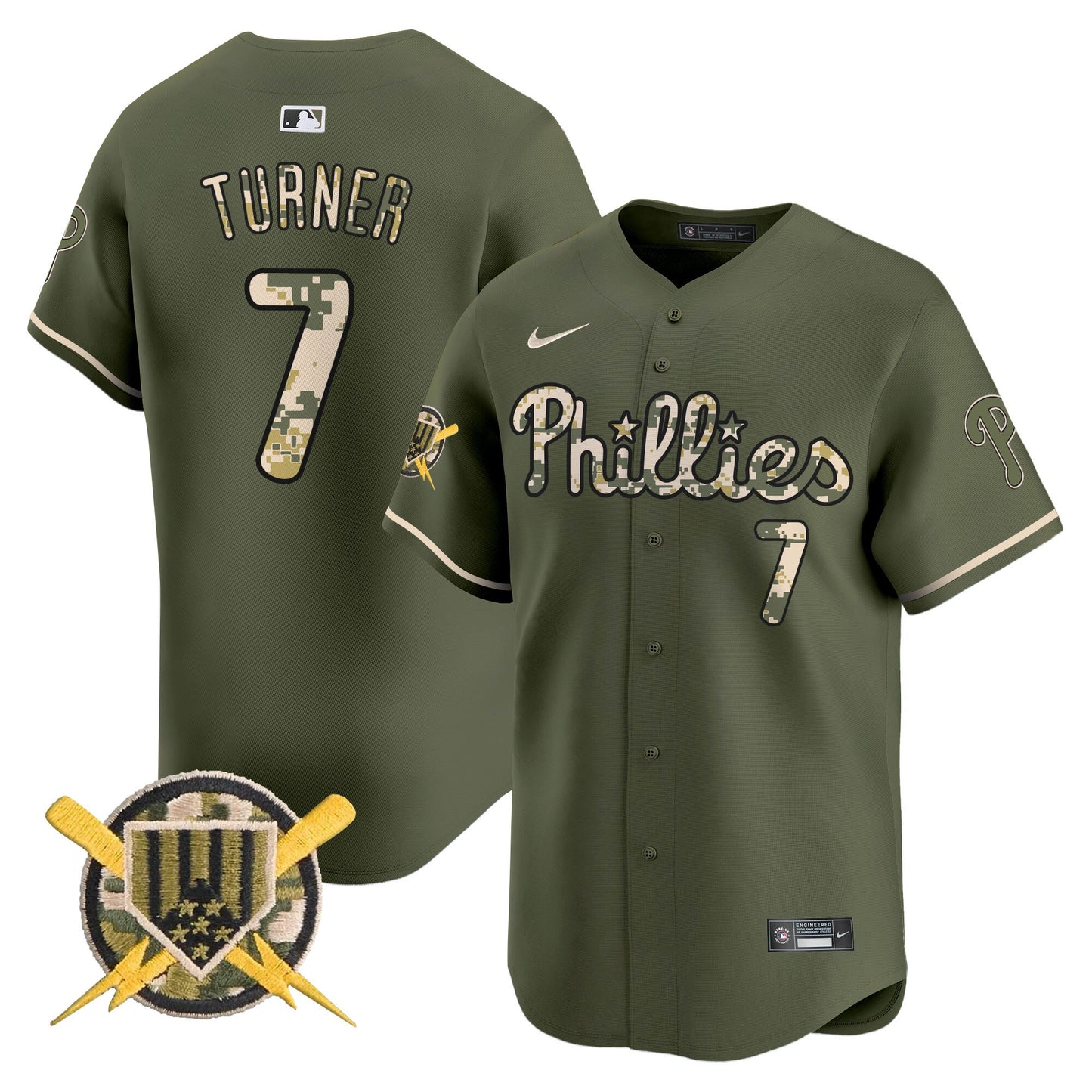 Philadelphia Phillies Armed Forces Day Vapor Premier Limited Jersey - All Stitched V2