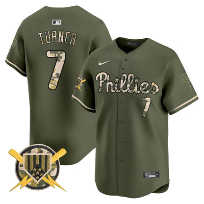 Philadelphia Phillies Armed Forces Day Vapor Premier Limited Jersey - All Stitched V2