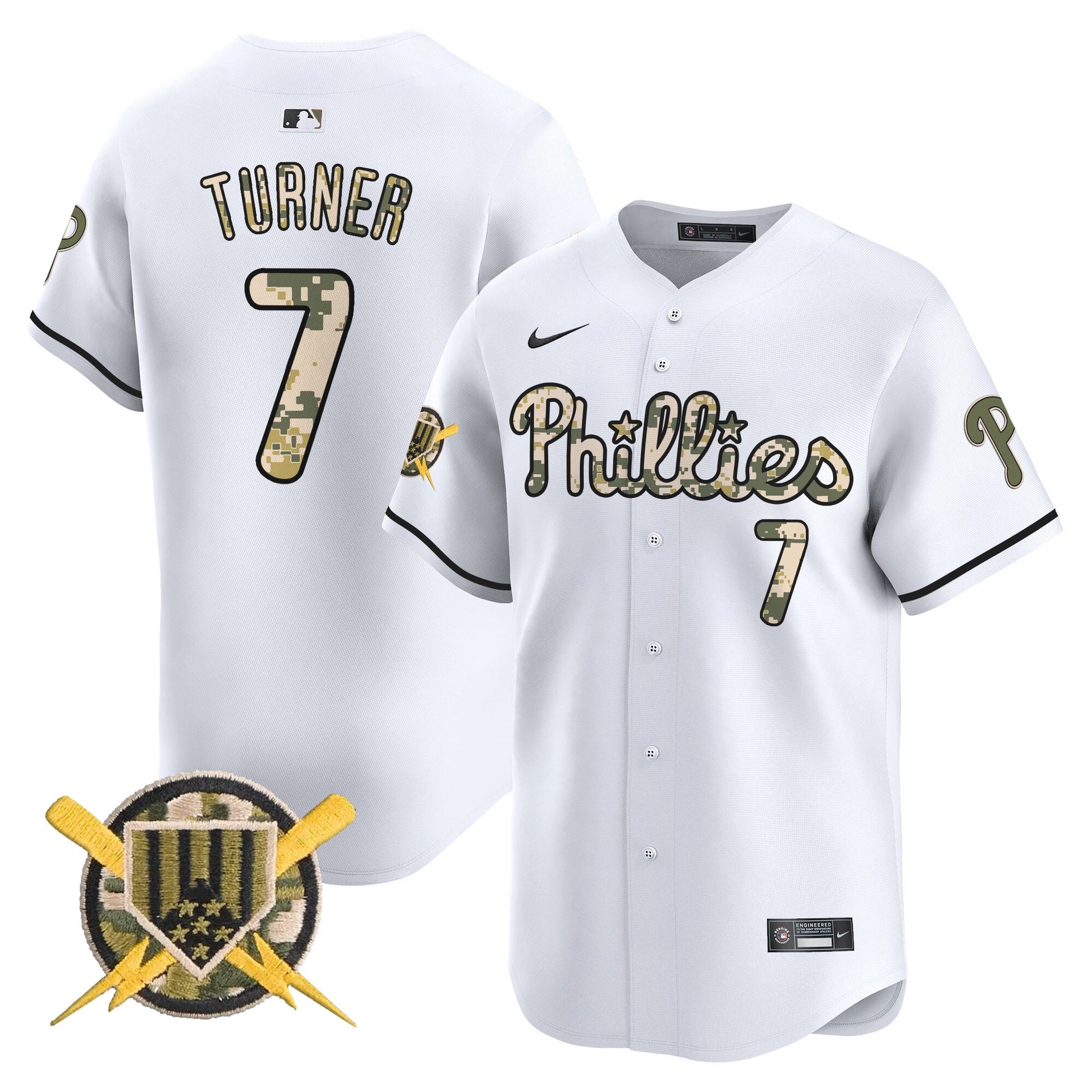 Philadelphia Phillies Armed Forces Day Vapor Premier Limited Jersey - All Stitched V2