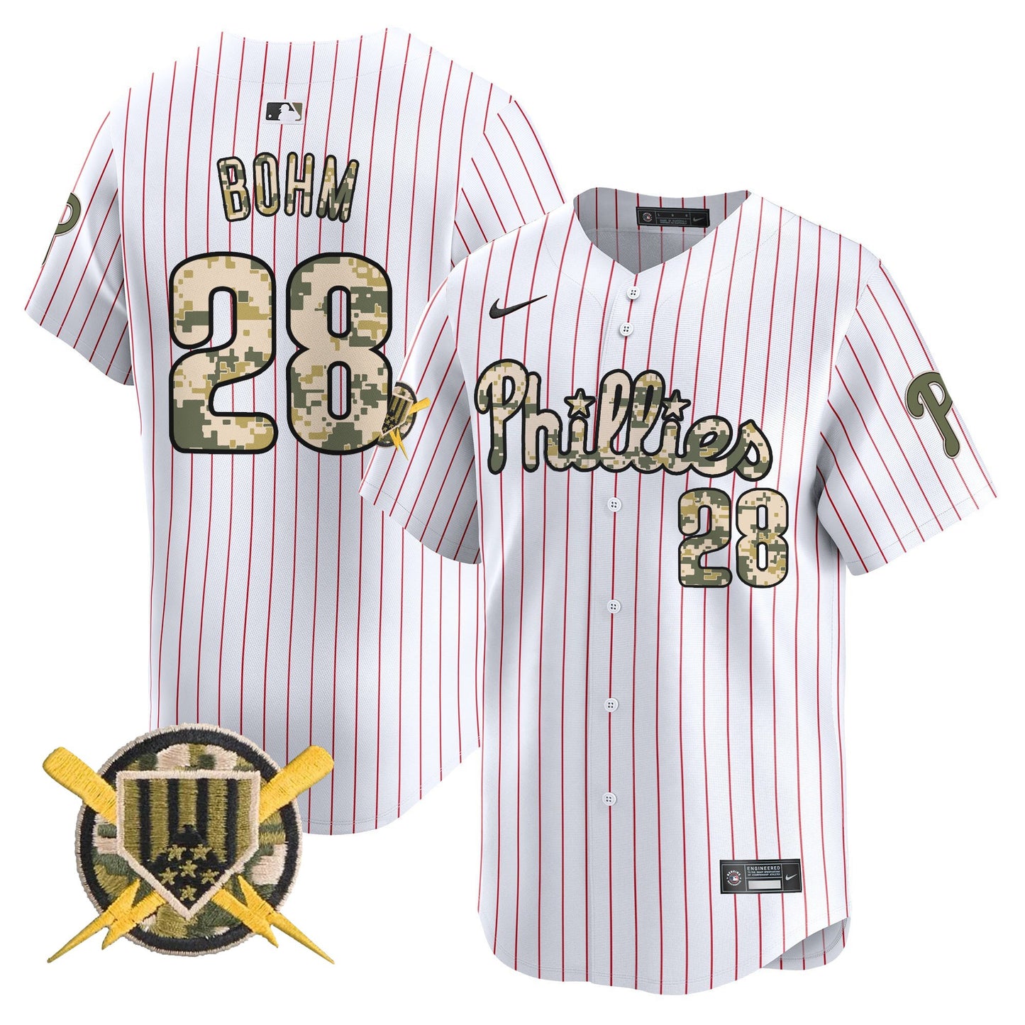 Philadelphia Phillies Armed Forces Day Vapor Premier Limited Jersey - All Stitched V2