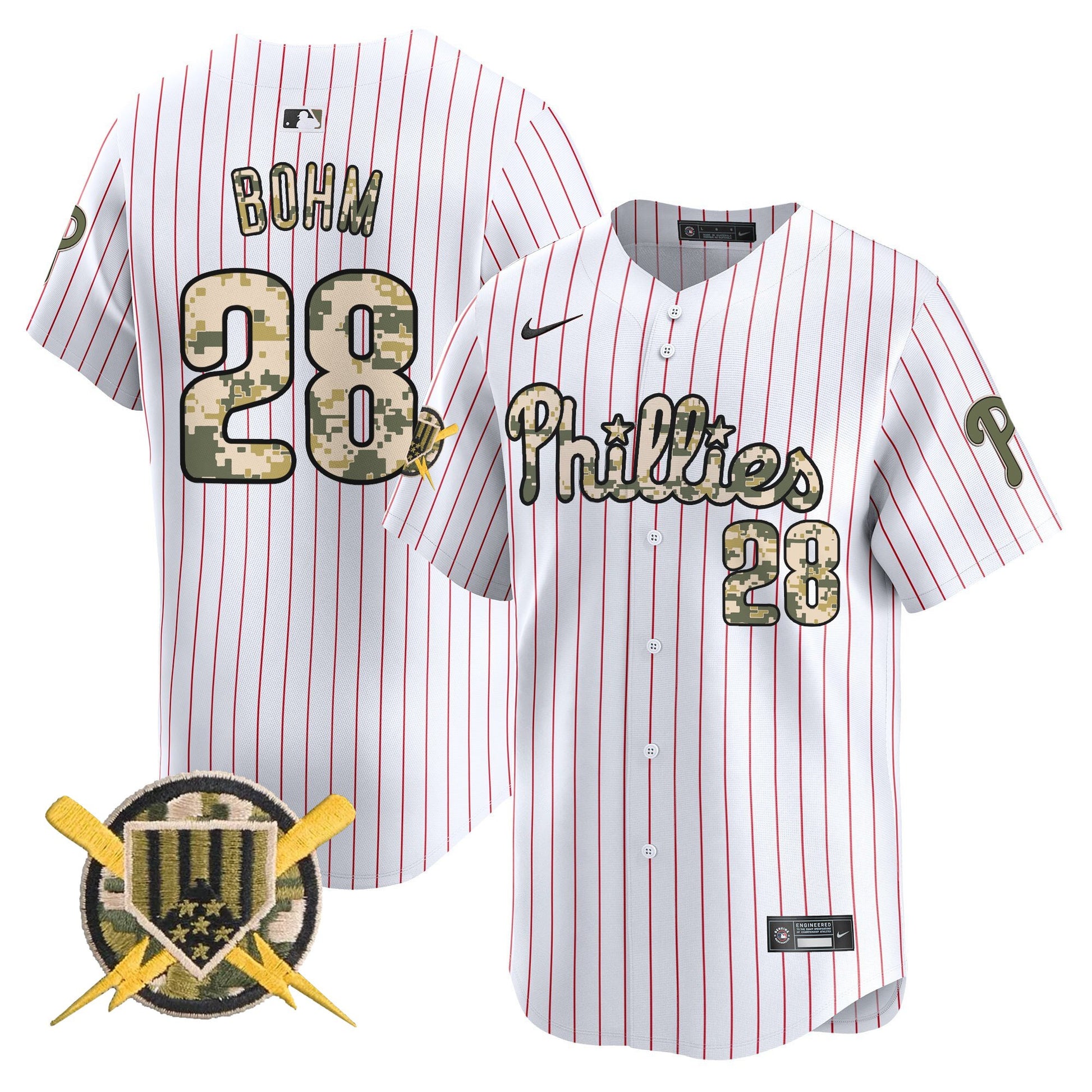 Philadelphia Phillies Armed Forces Day Vapor Premier Limited Jersey - All Stitched V2