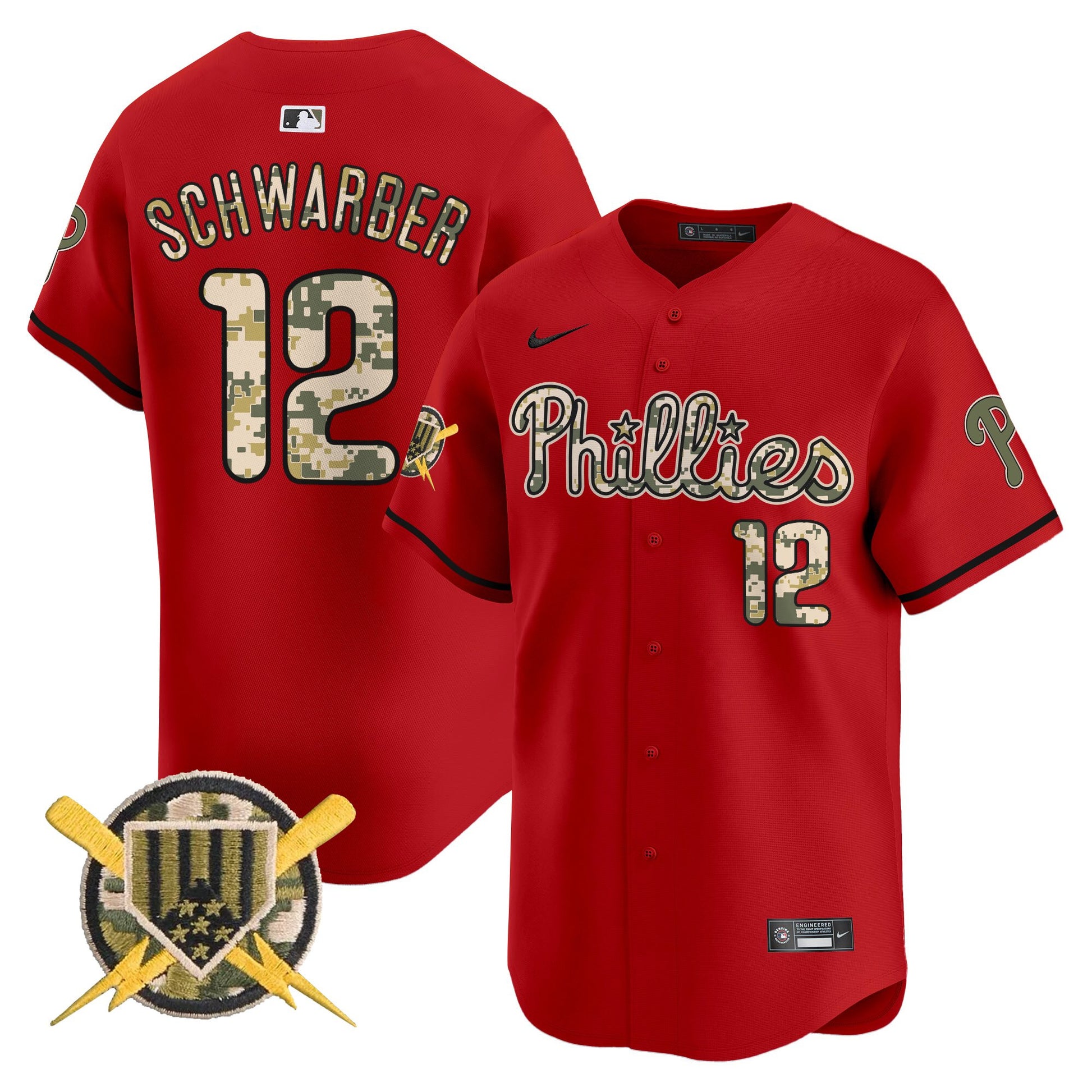 Philadelphia Phillies Armed Forces Day Vapor Premier Limited Jersey - All Stitched V2