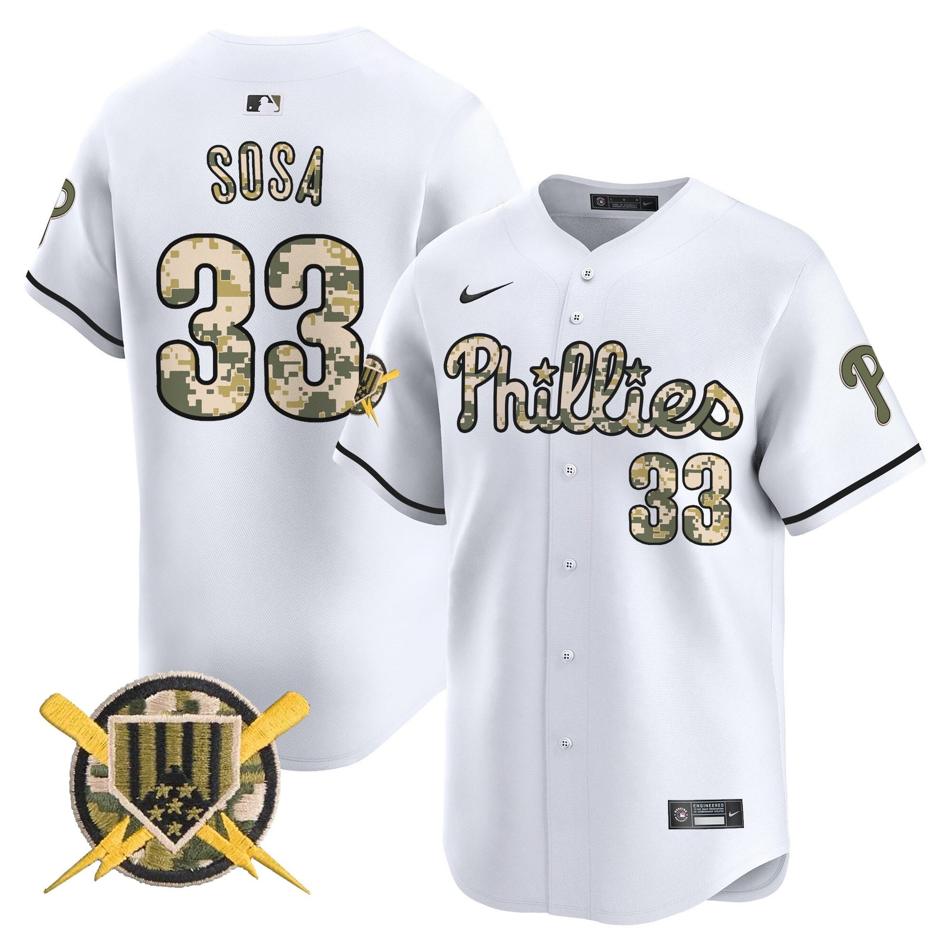 Philadelphia Phillies Armed Forces Day Vapor Premier Limited Jersey - All Stitched V2