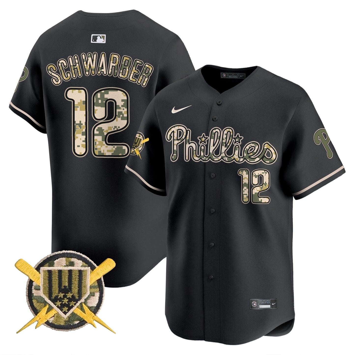 Philadelphia Phillies Armed Forces Day Vapor Premier Limited Jersey - All Stitched V2
