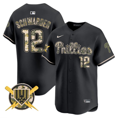 Philadelphia Phillies Armed Forces Day Vapor Premier Limited Jersey - All Stitched V2