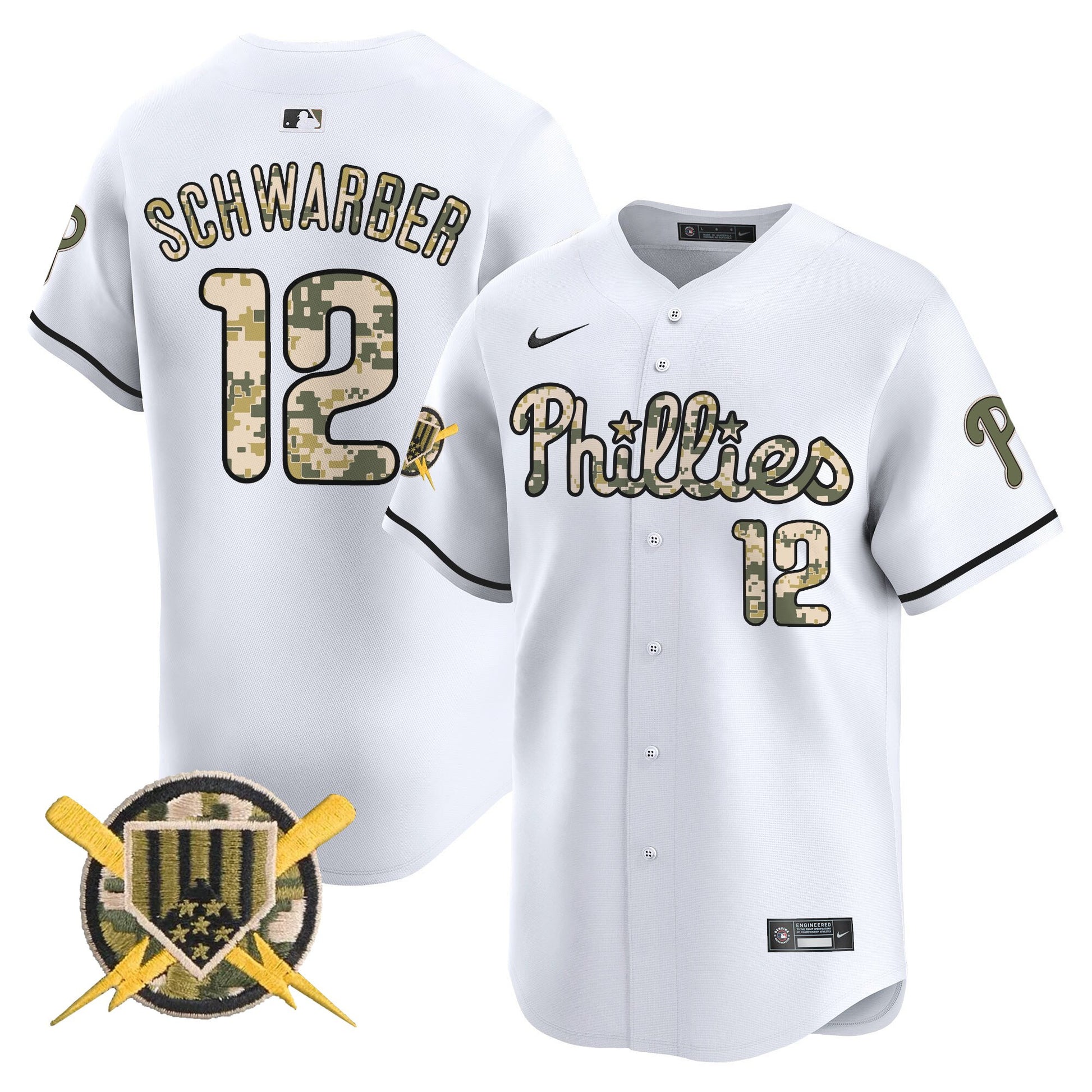 Philadelphia Phillies Armed Forces Day Vapor Premier Limited Jersey - All Stitched V2