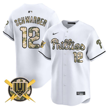 Philadelphia Phillies Armed Forces Day Vapor Premier Limited Jersey - All Stitched V2
