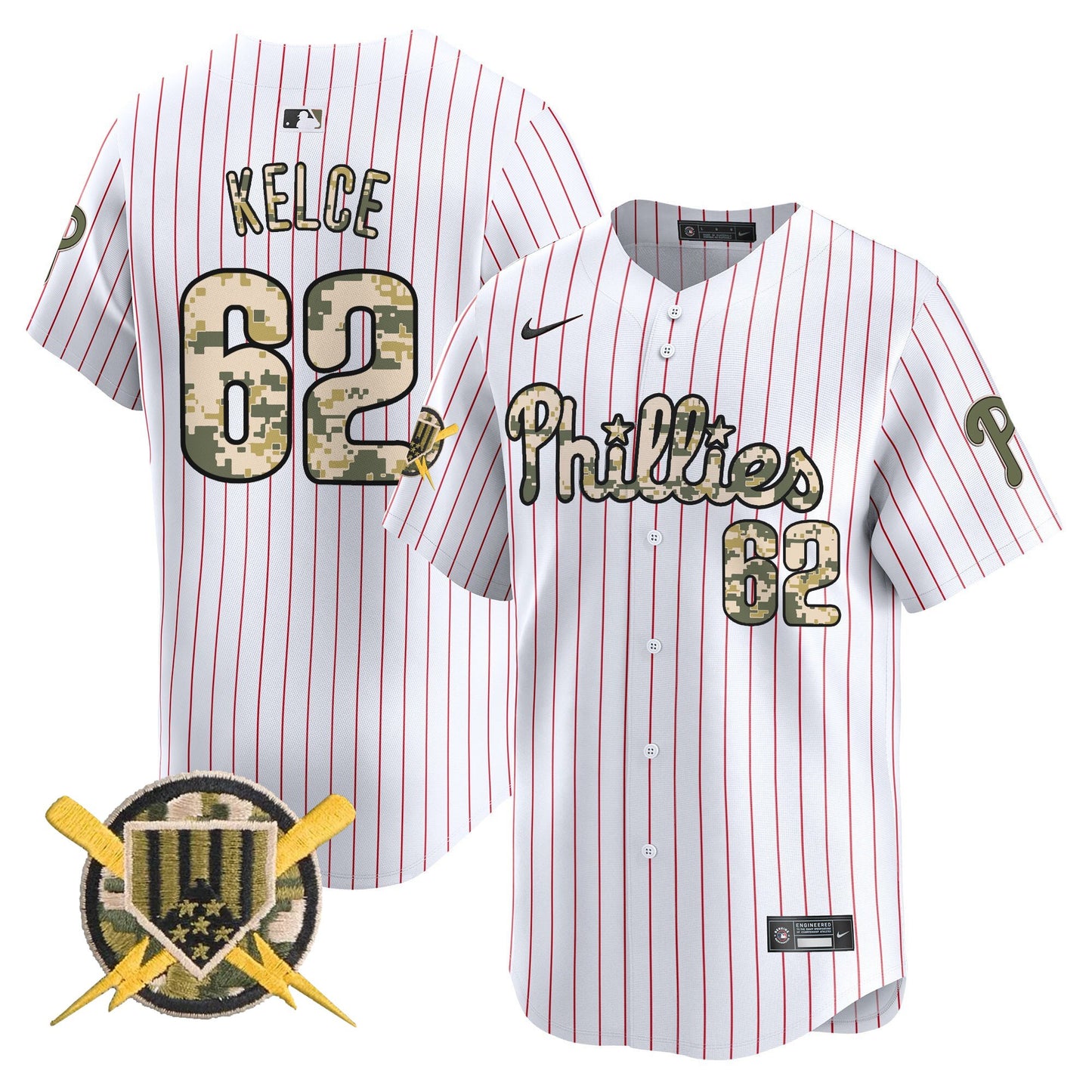 Philadelphia Phillies Armed Forces Day Vapor Premier Limited Jersey - All Stitched V2