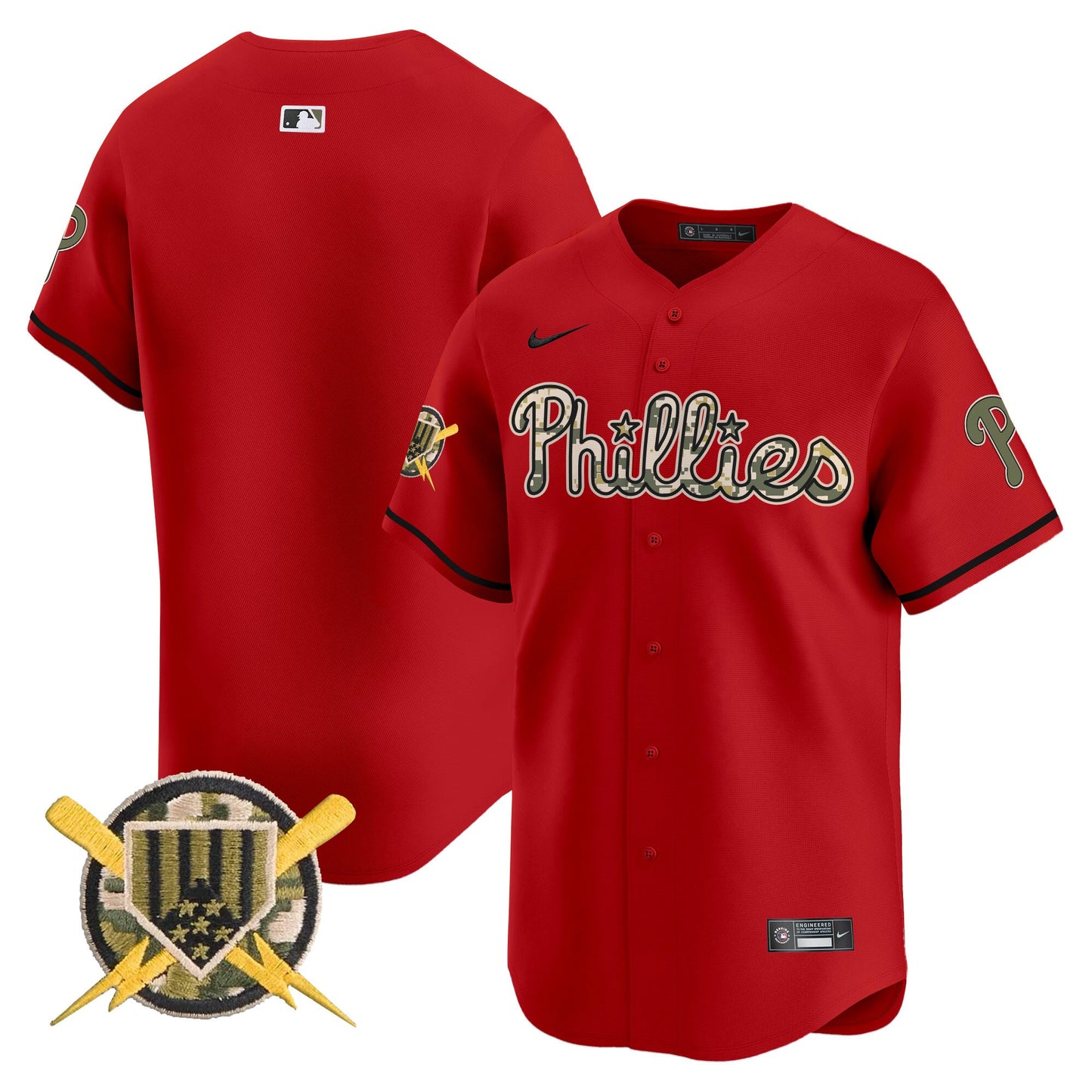Philadelphia Phillies Armed Forces Day Vapor Premier Limited Jersey - All Stitched V2