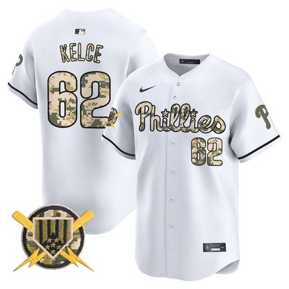 Philadelphia Phillies Armed Forces Day Vapor Premier Limited Jersey - All Stitched V2