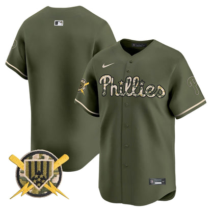 Philadelphia Phillies Armed Forces Day Vapor Premier Limited Jersey - All Stitched V2