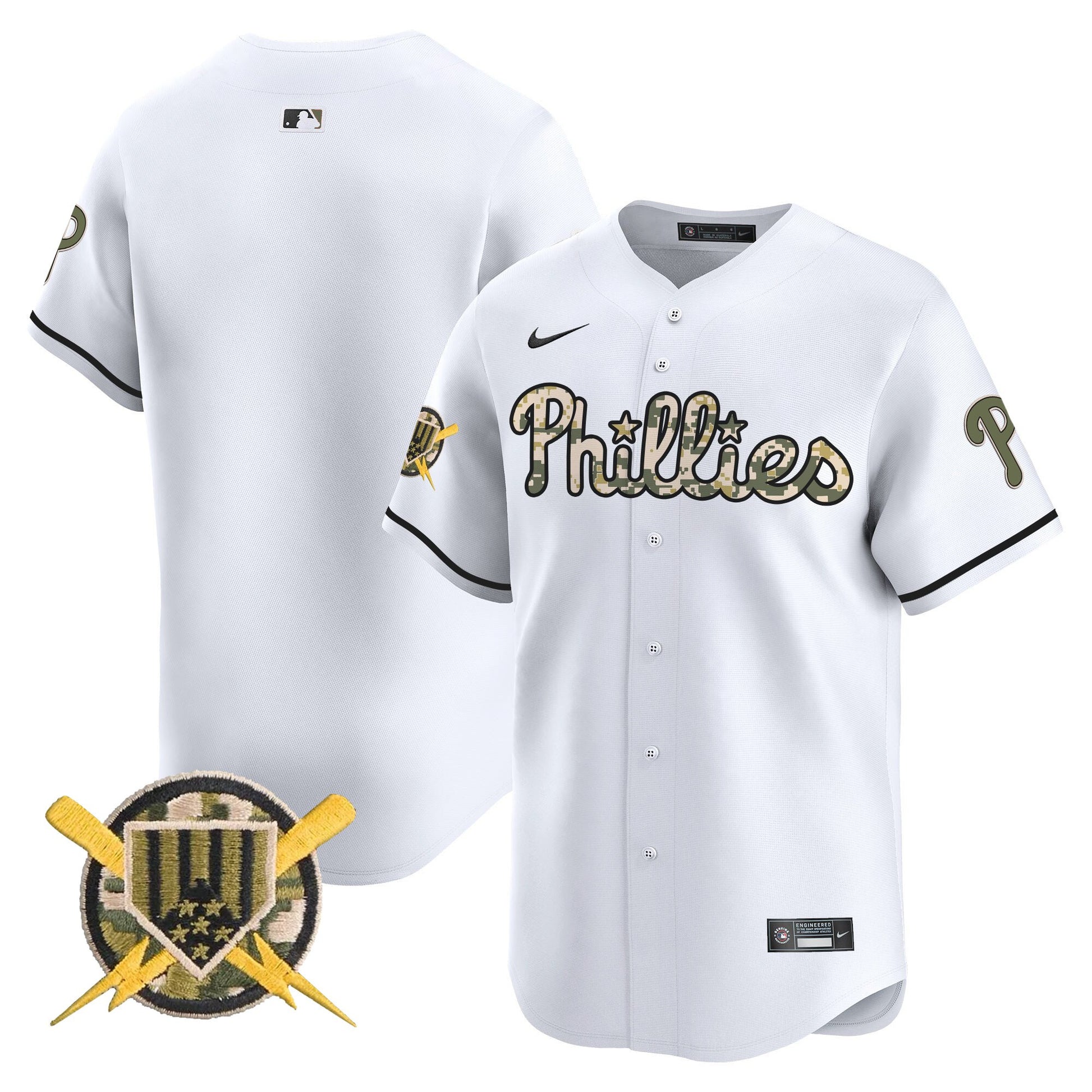 Philadelphia Phillies Armed Forces Day Vapor Premier Limited Jersey - All Stitched V2