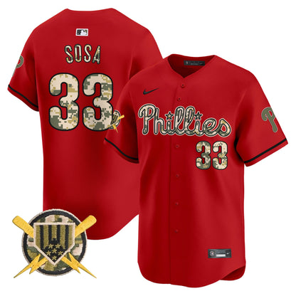 Philadelphia Phillies Armed Forces Day Vapor Premier Limited Jersey - All Stitched V2